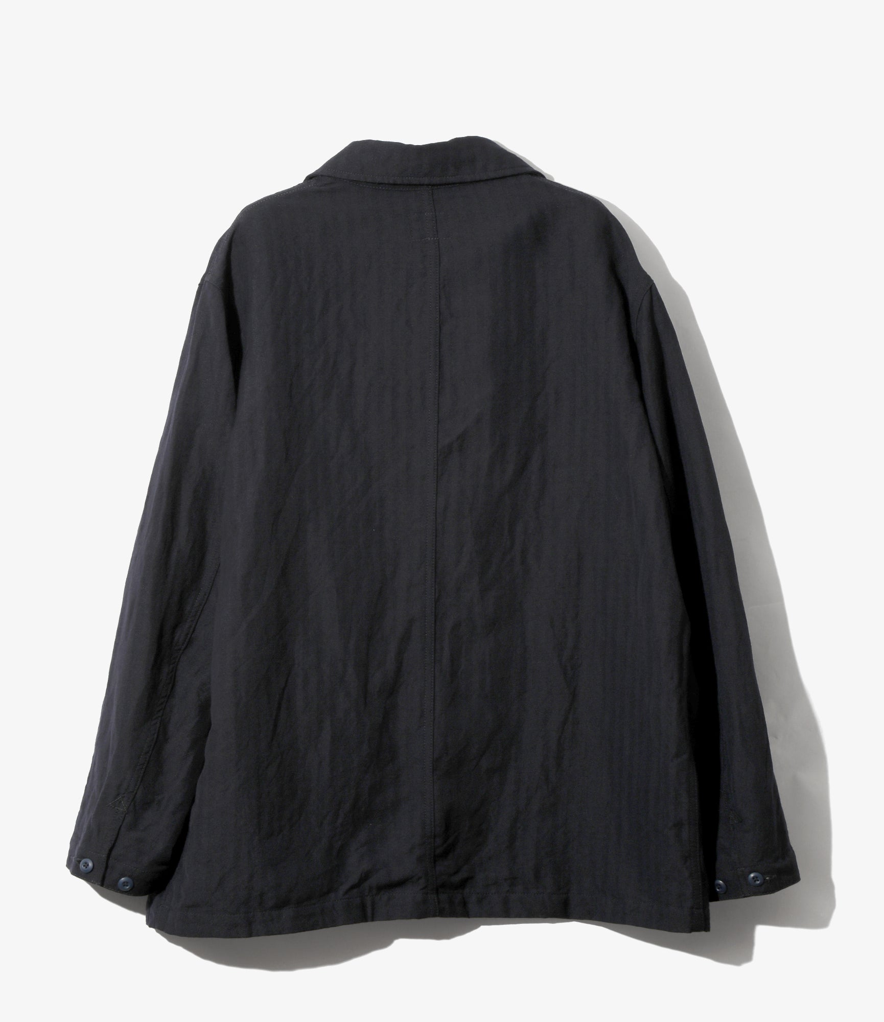 Arrow Jacket – Navy Herringbone Wool/Linen