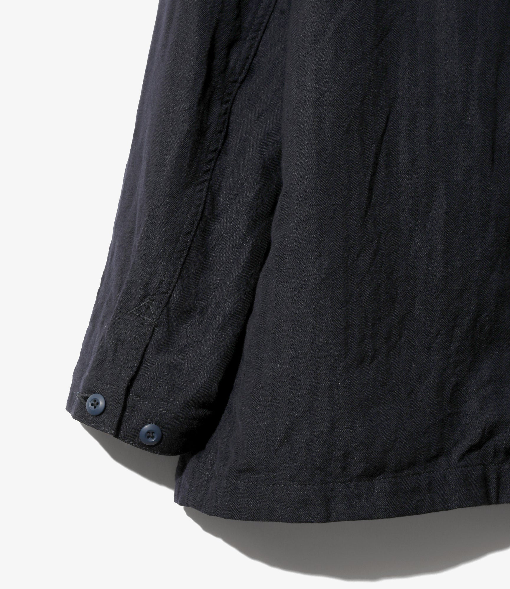 Arrow Jacket – Navy Herringbone Wool/Linen