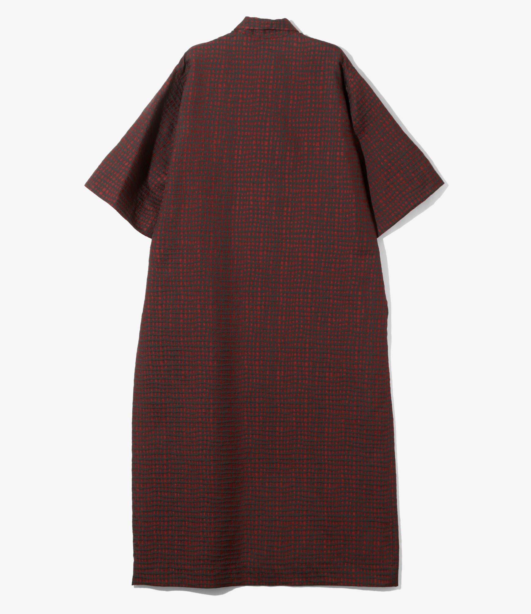 Ascot Collar Dress – Red Square Jacquard