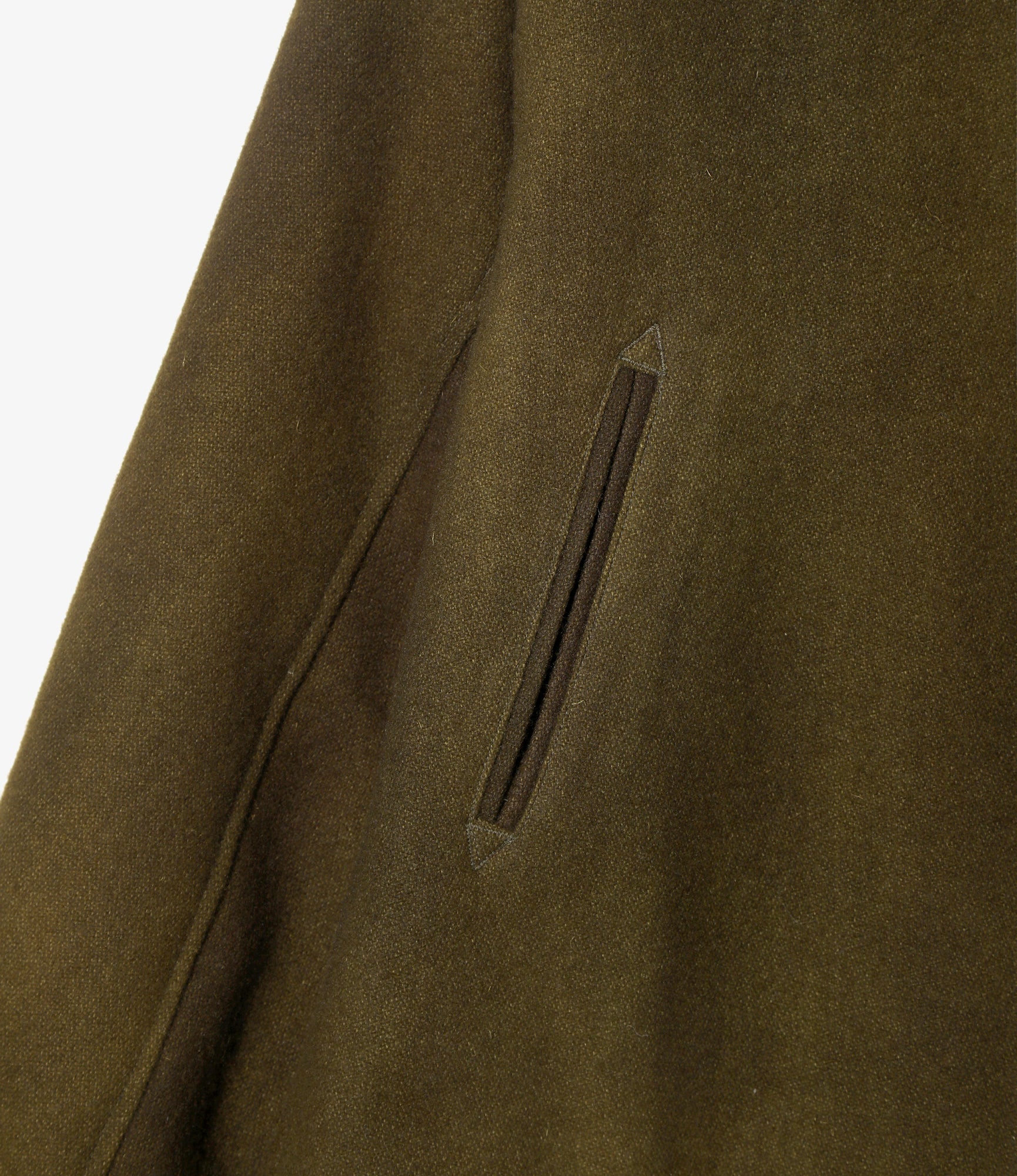 BB Jacket – Olive Uneven Dyed Wool
