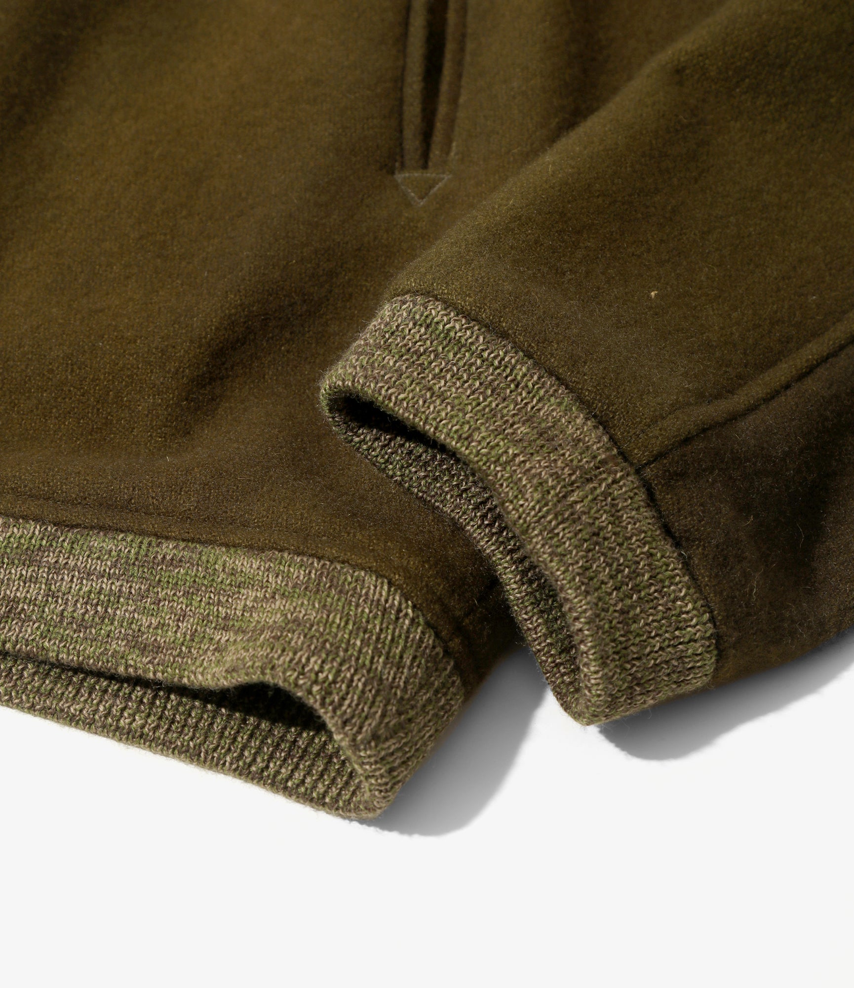 BB Jacket – Olive Uneven Dyed Wool