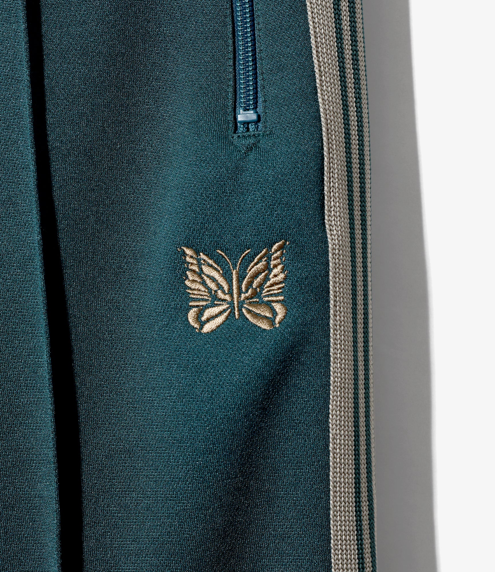 Baggy Track Pant – Green Poly Smooth