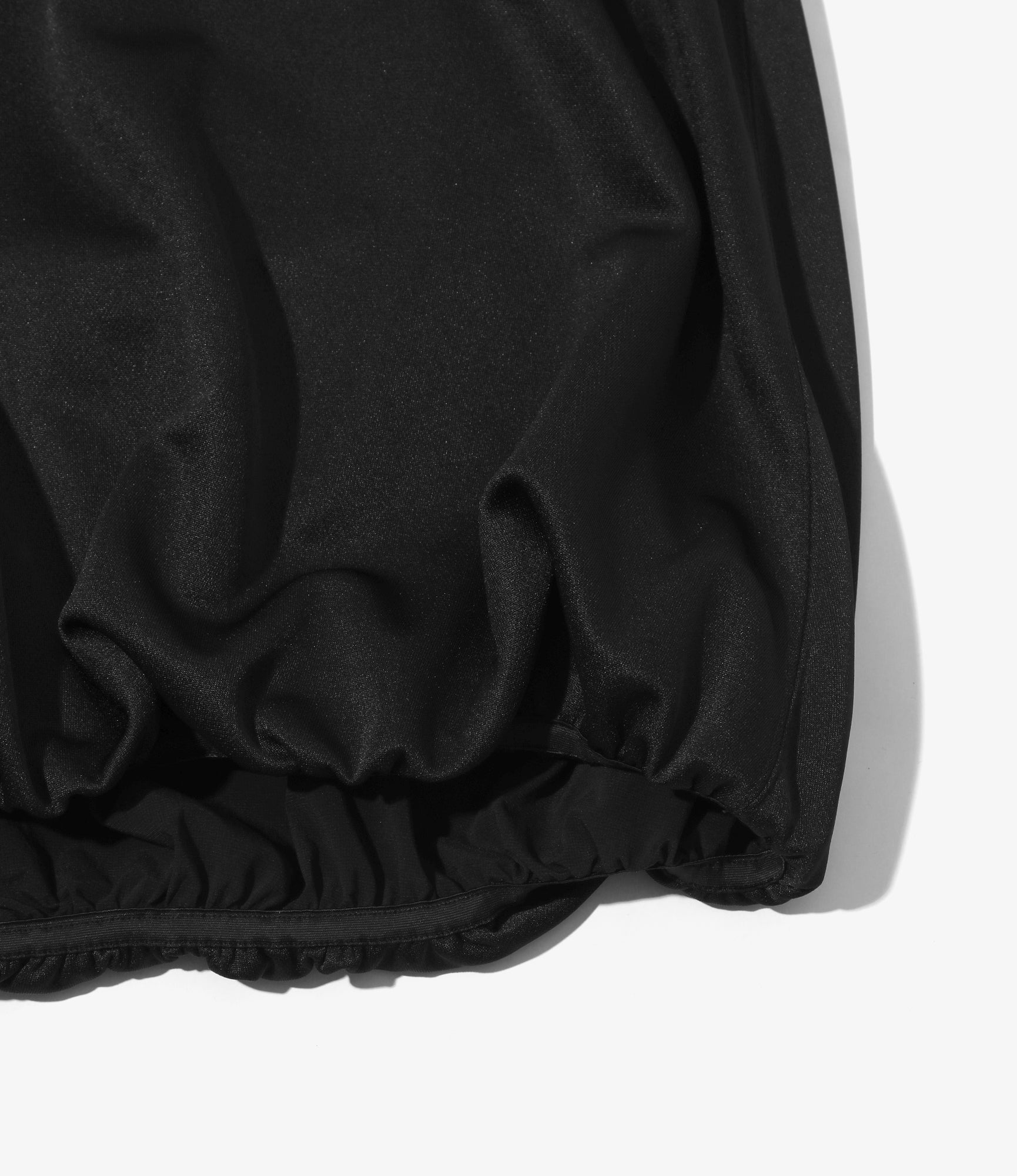 Balloon Track Skirt – Black Smooth Polyester