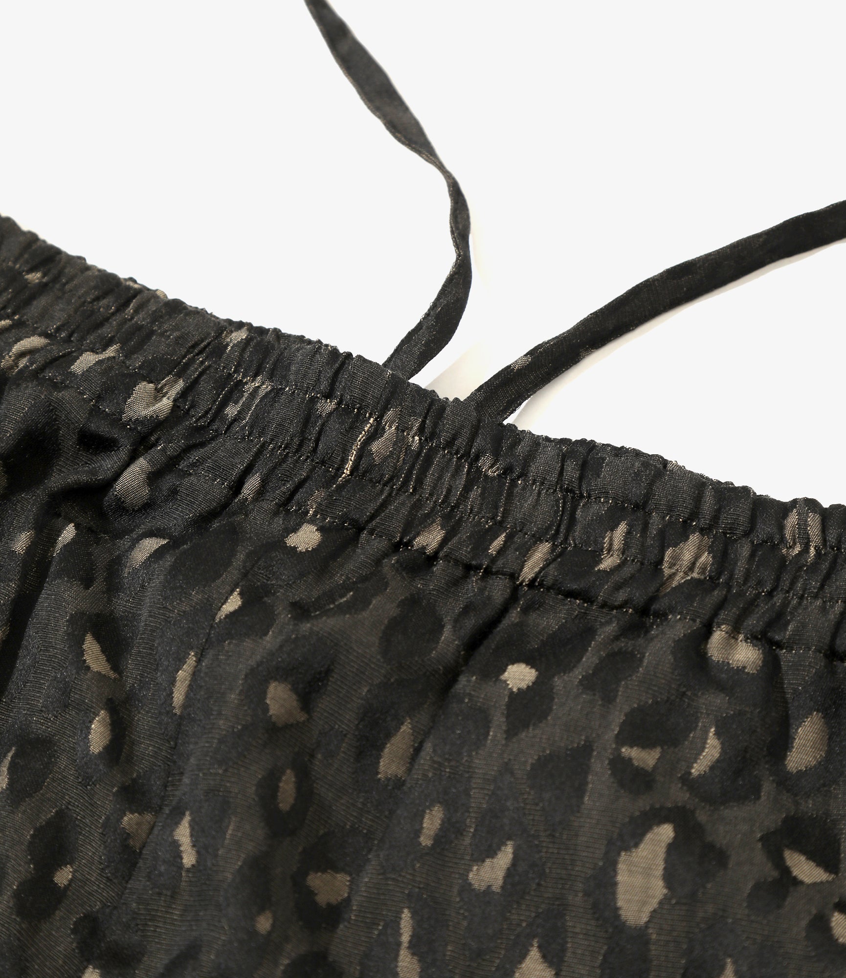 Basketball Short – Black Leopard Print Jacquard Cloth