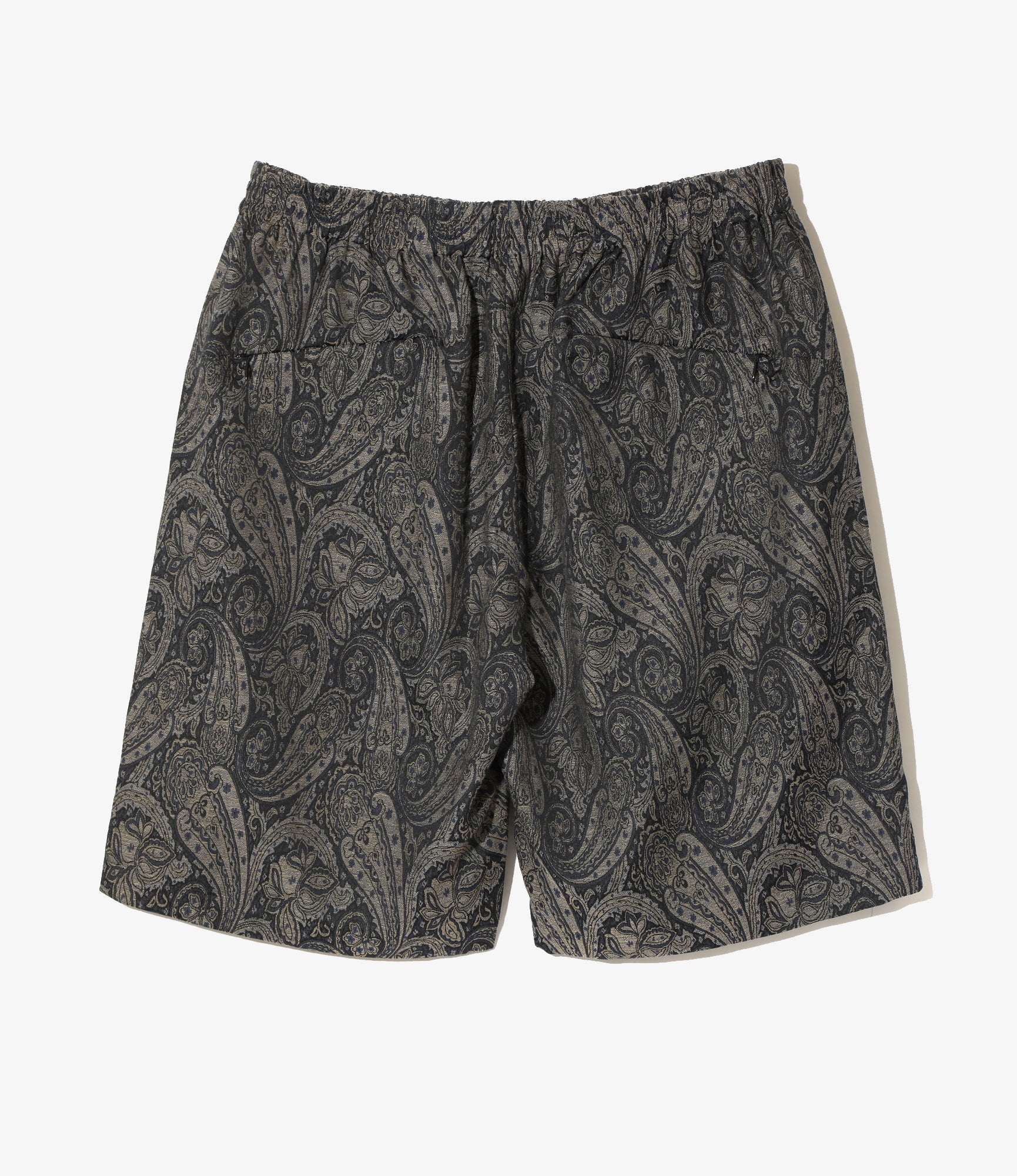 Basketball Short – Charcoal Paisley Jacquard Cloth