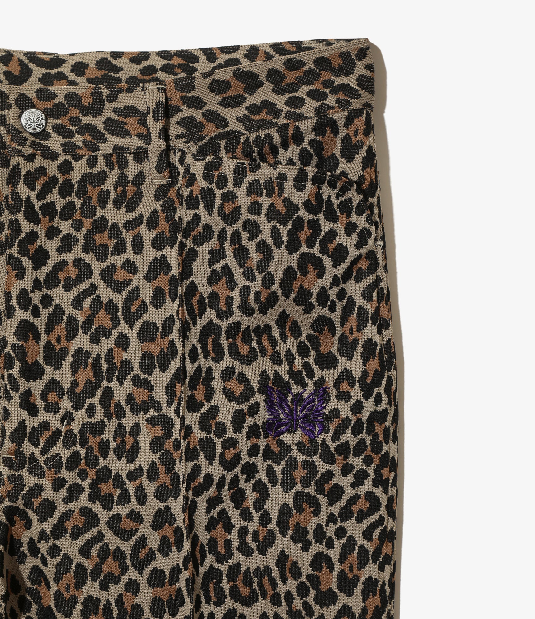 Boot-Cut Jean – Leopard Jacquard Polyester