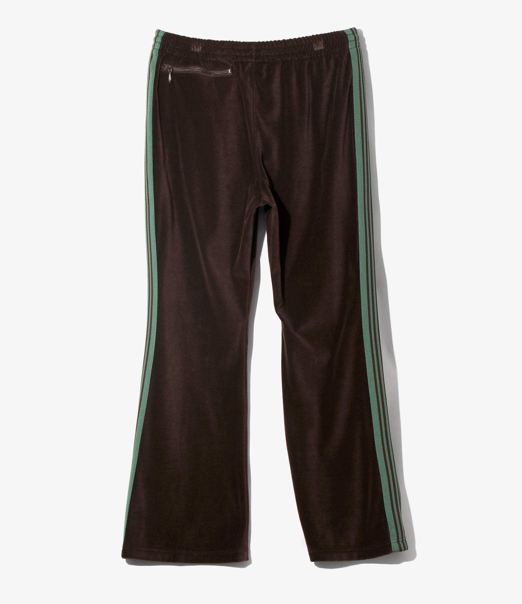 Boot-Cut Track Pant – Brown Velour