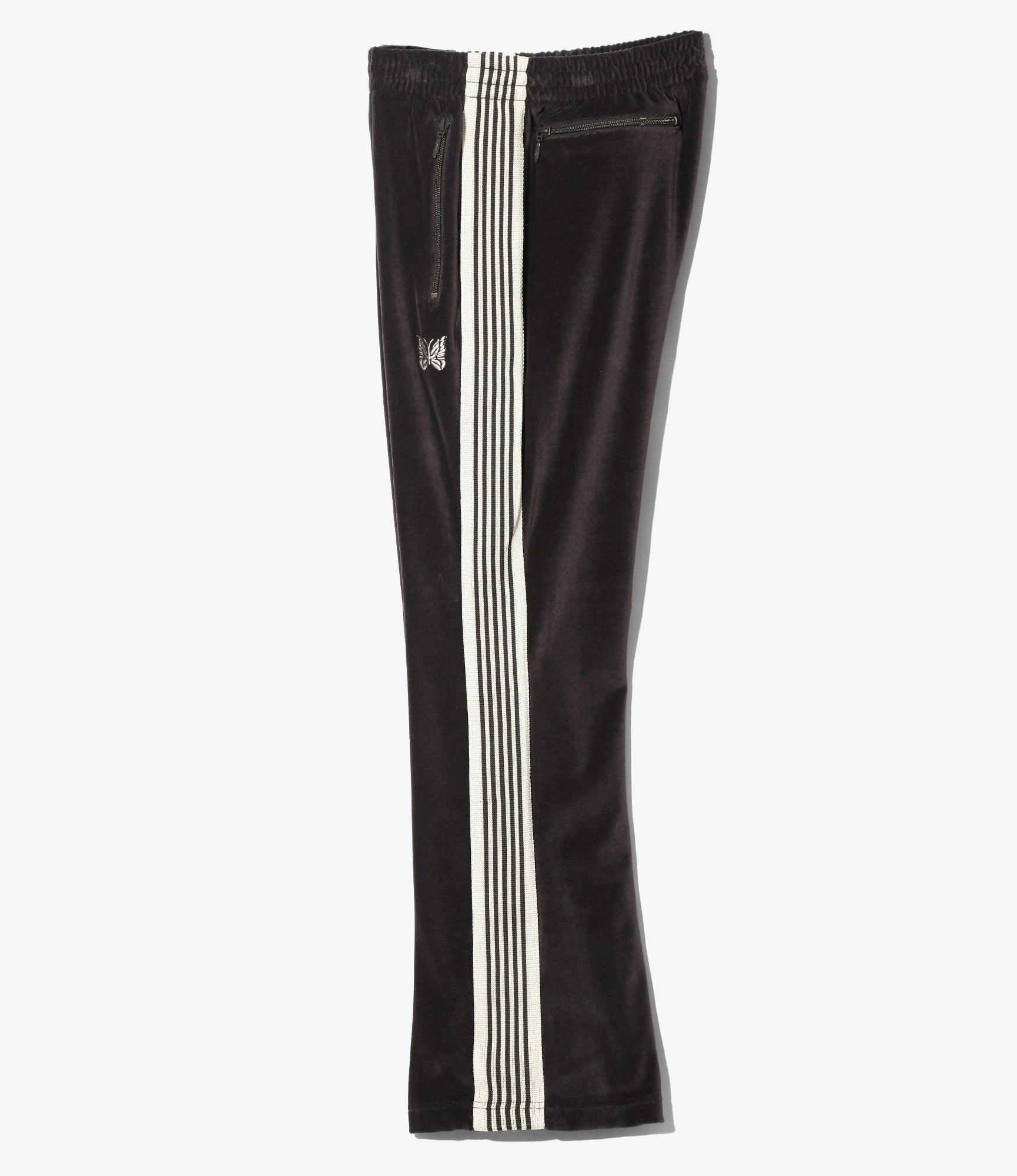 Boot-Cut Track Pant – Charcoal Velour