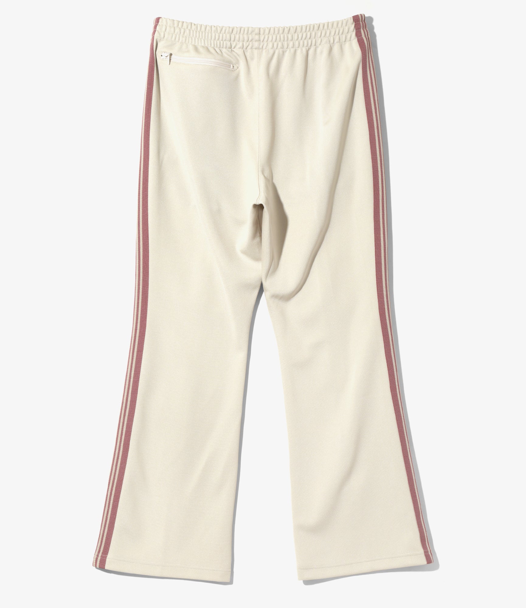 Boot-Cut Track Pant – Ivory Smooth Polyester