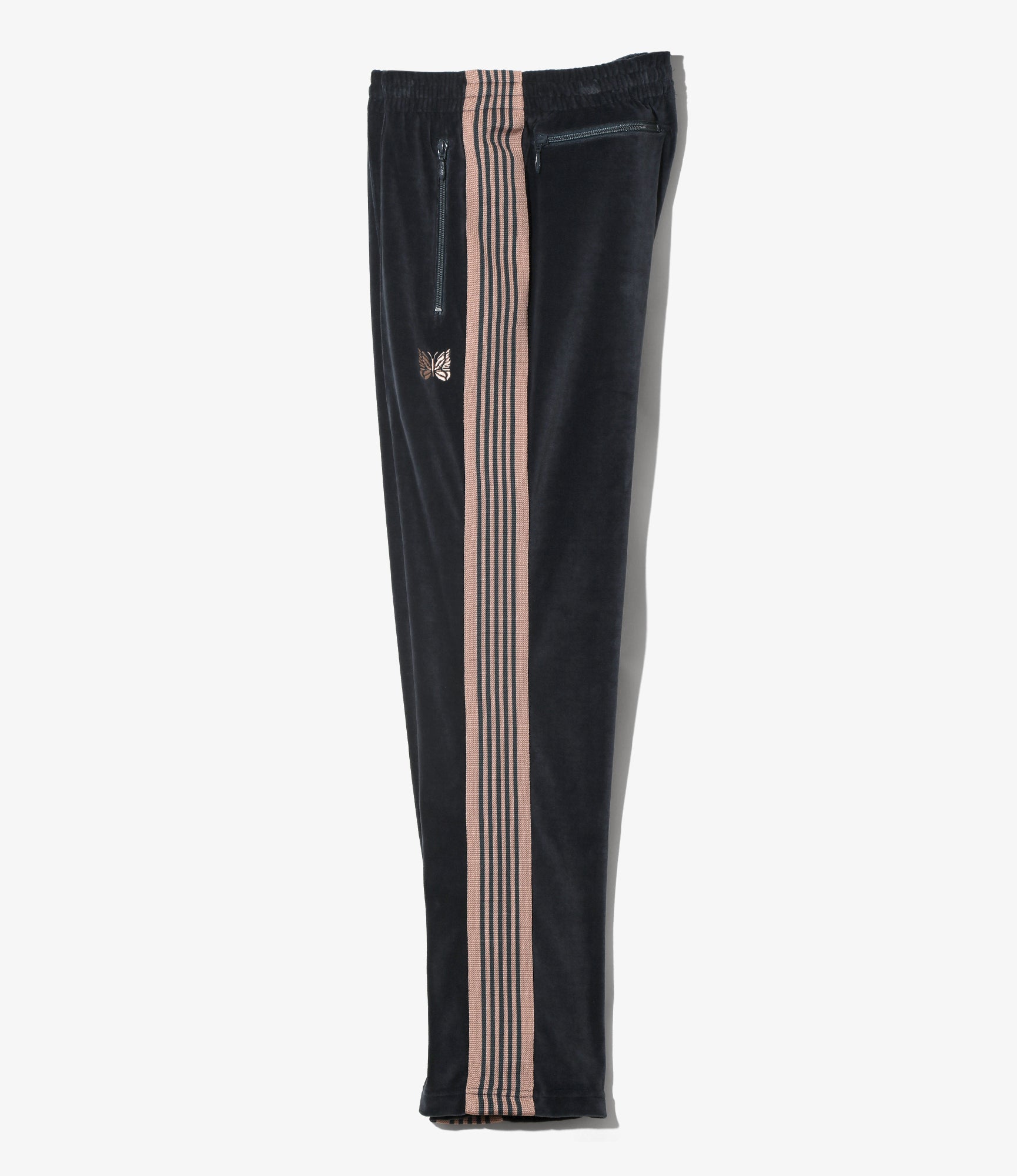 Boot-Cut Track Pant – Steel Blue Velour