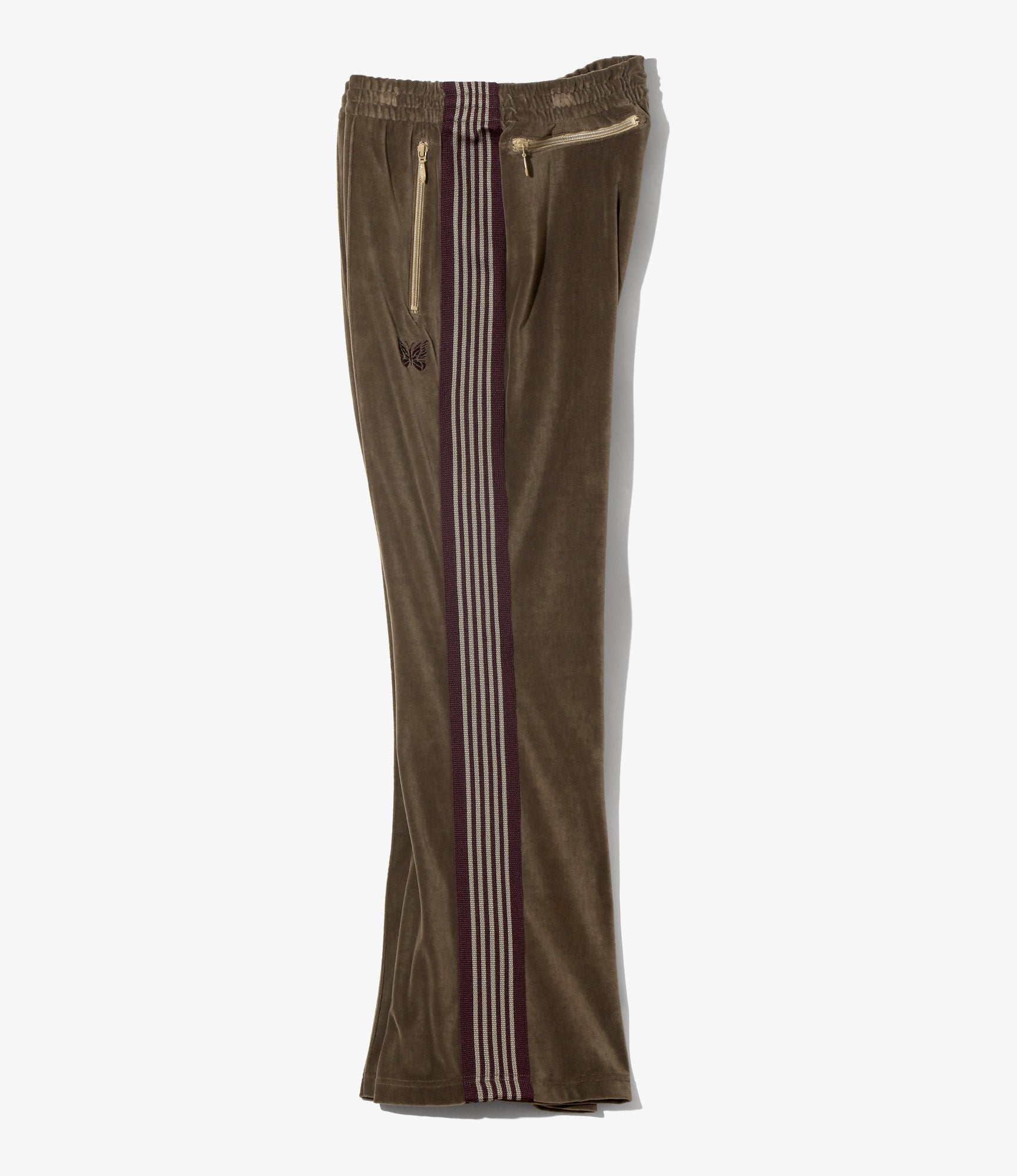 Boot-Cut Track Pant – Taupe Velour