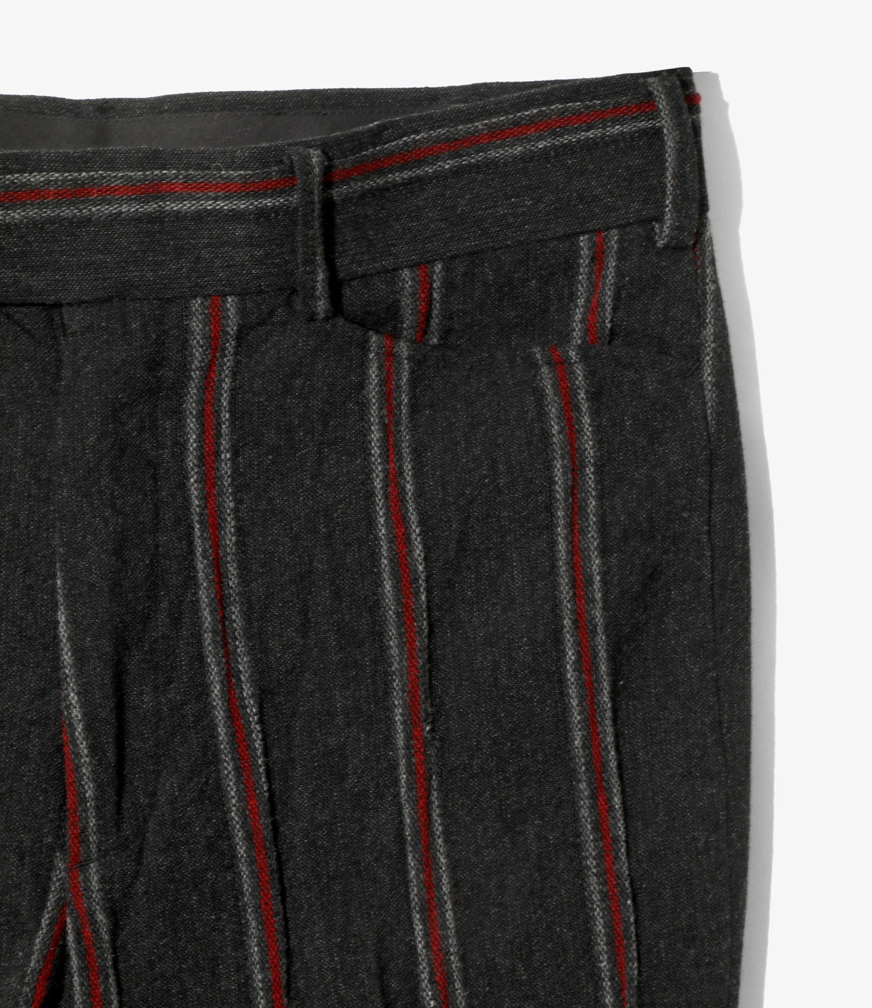 Boot-Cut Trouser – Charcoal/Red Striped Tweed