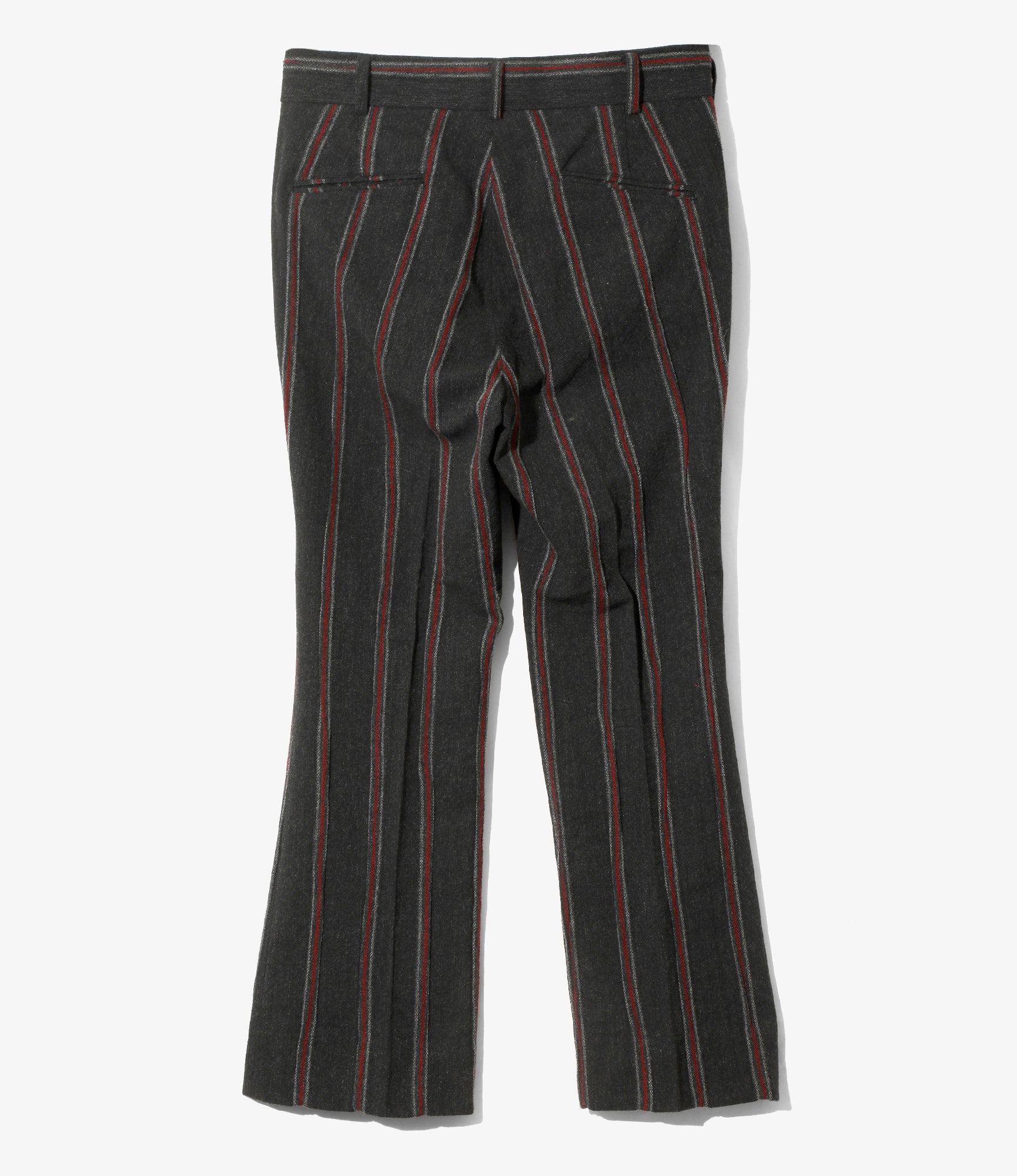 Boot-Cut Trouser – Charcoal/Red Striped Tweed