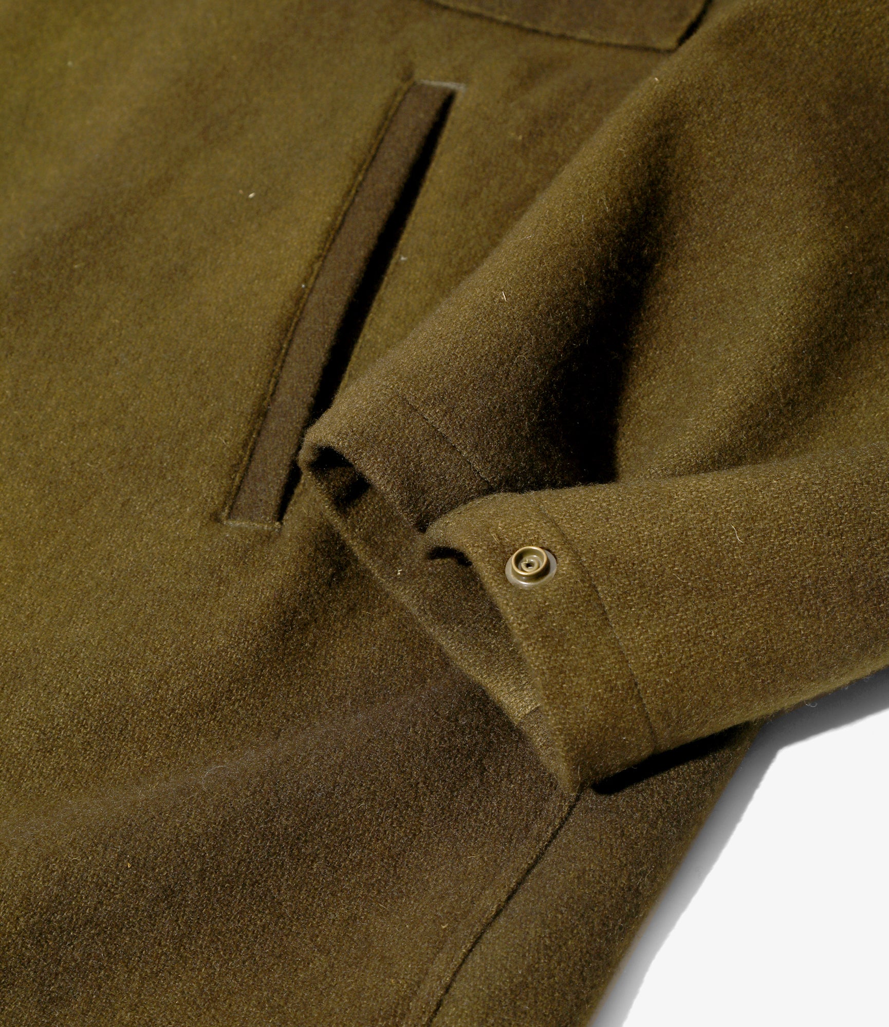 CP Coat – Olive Uneven Dyed Wool