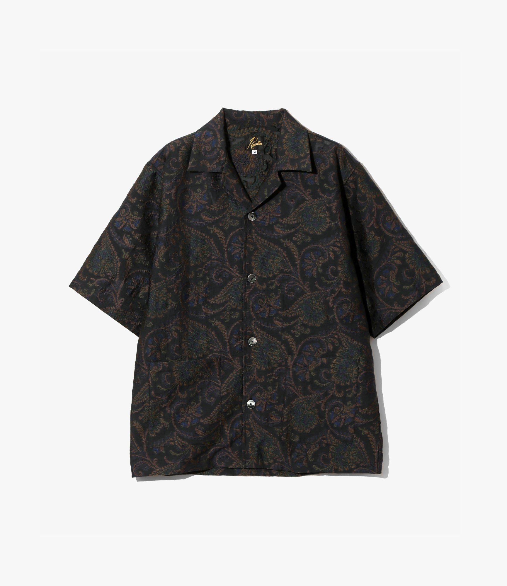 Cabana Shirt – Navy Paisley Jacquard