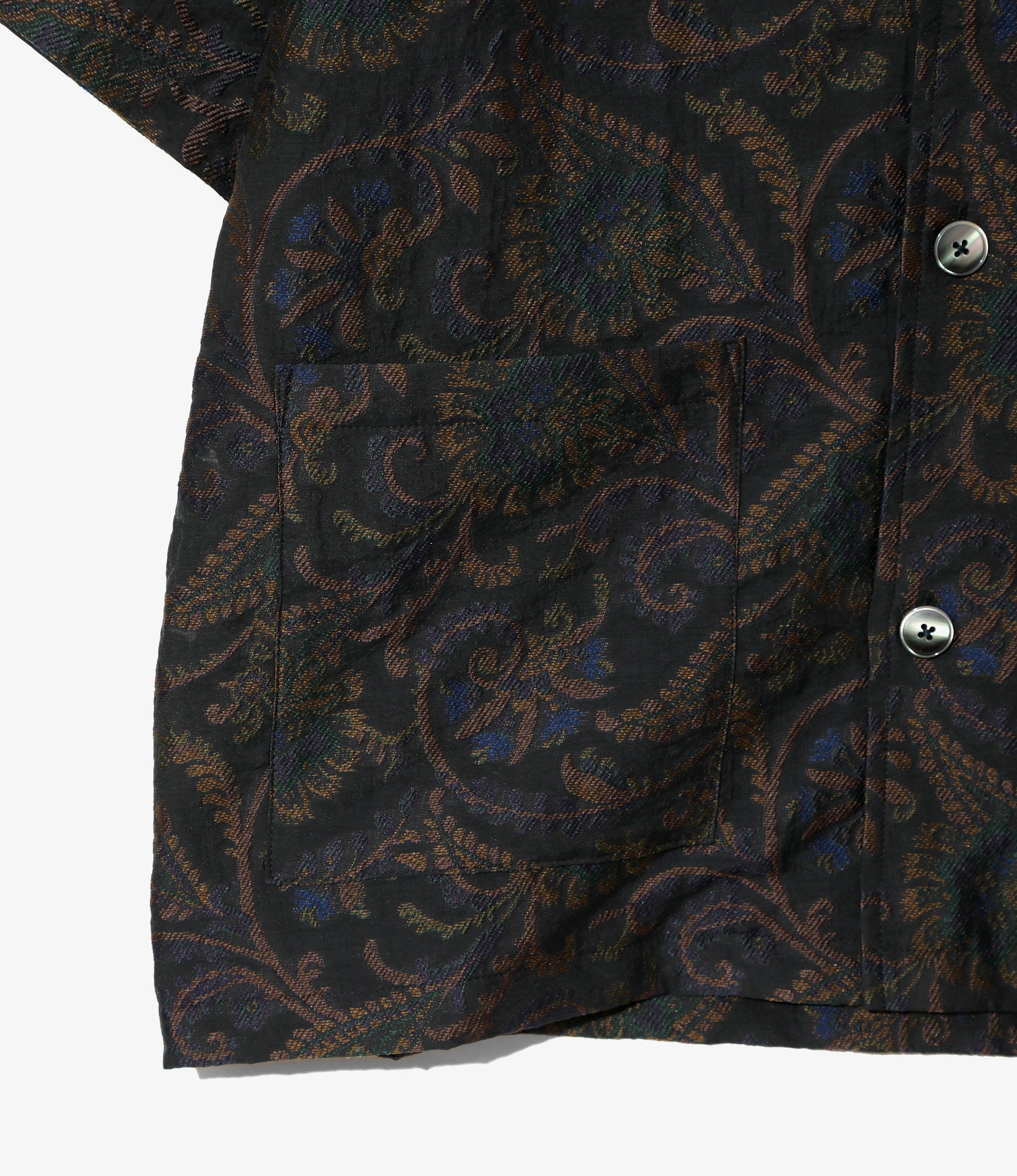 Cabana Shirt – Navy Paisley Jacquard