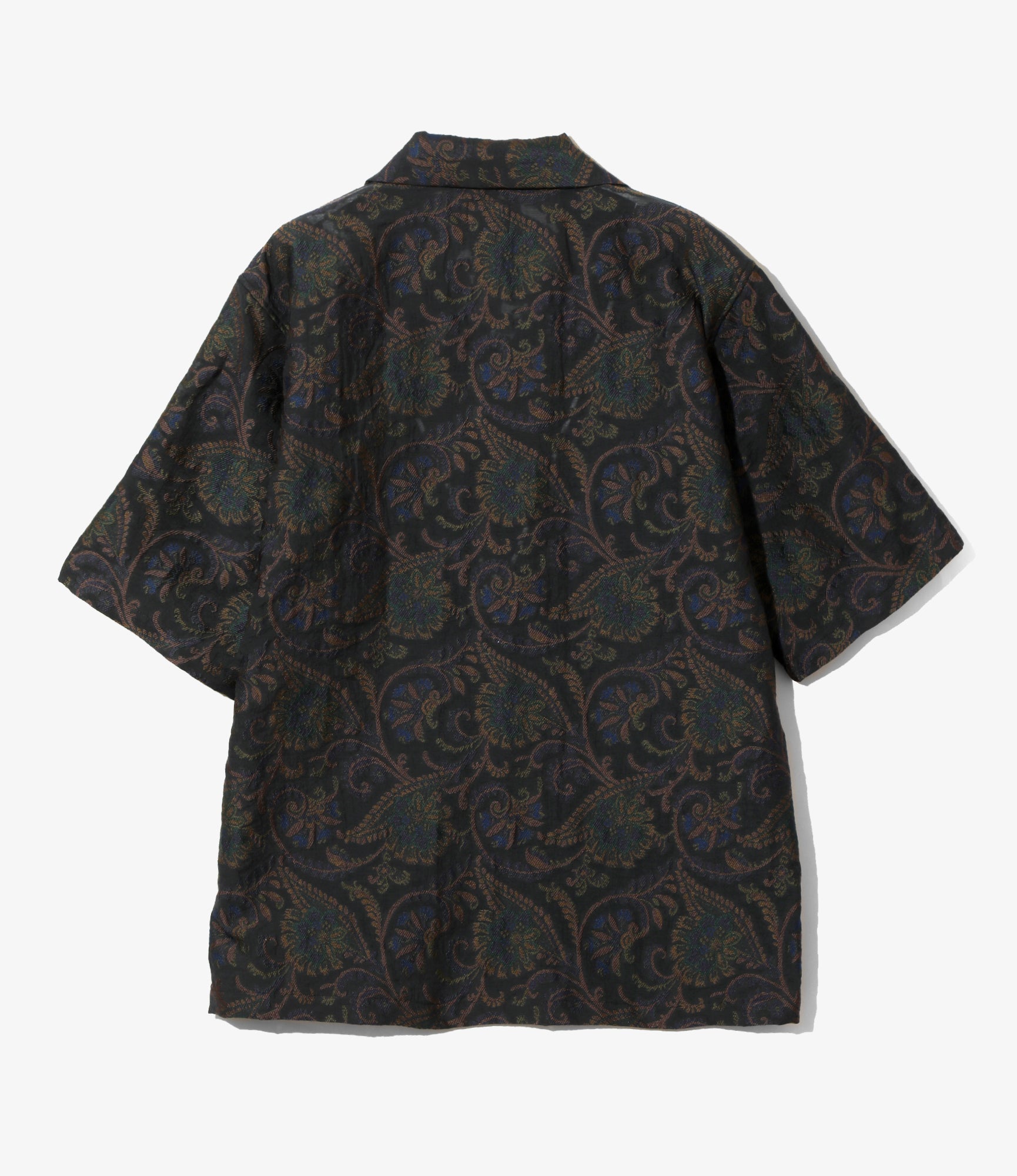 Cabana Shirt – Navy Paisley Jacquard