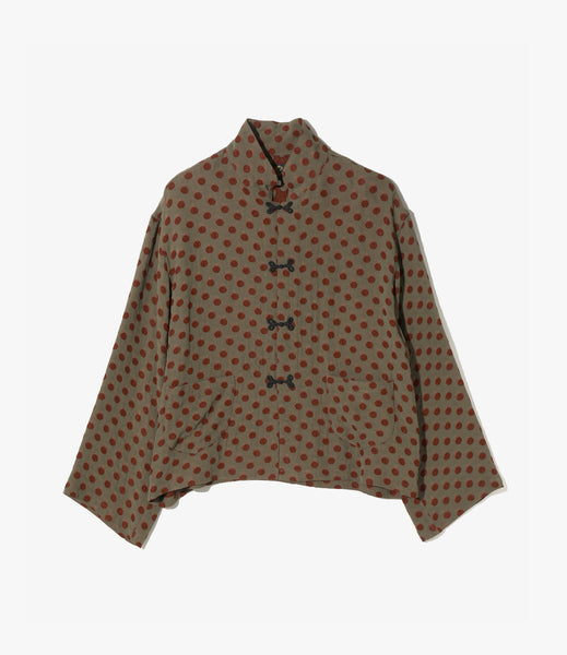 映えるトキメキ服【Needles】Polka Dot Jacquard China Shirt China Shirt – Brown Polka Dot | Needles | Nepenthes London