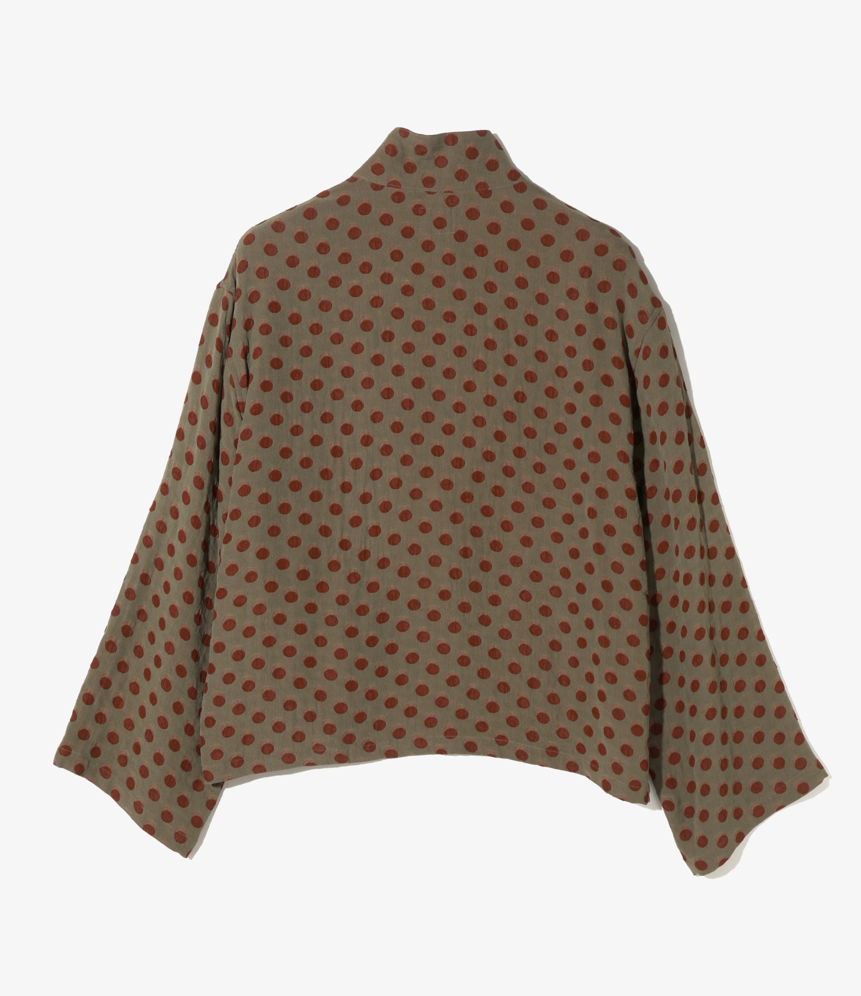 China Shirt – Brown Polka Dot Jacquard