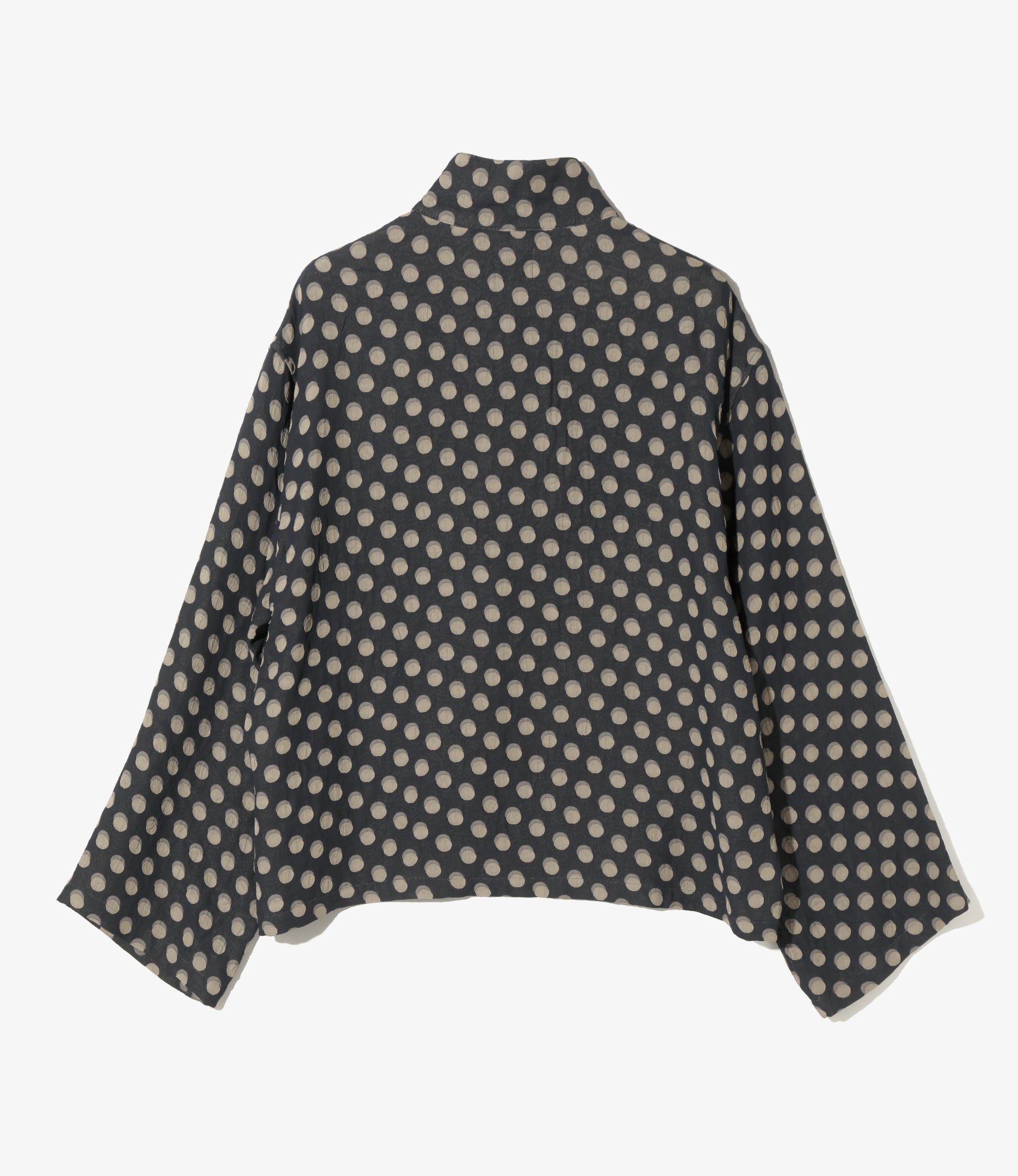 China Shirt – Navy Polka Dot Jacquard