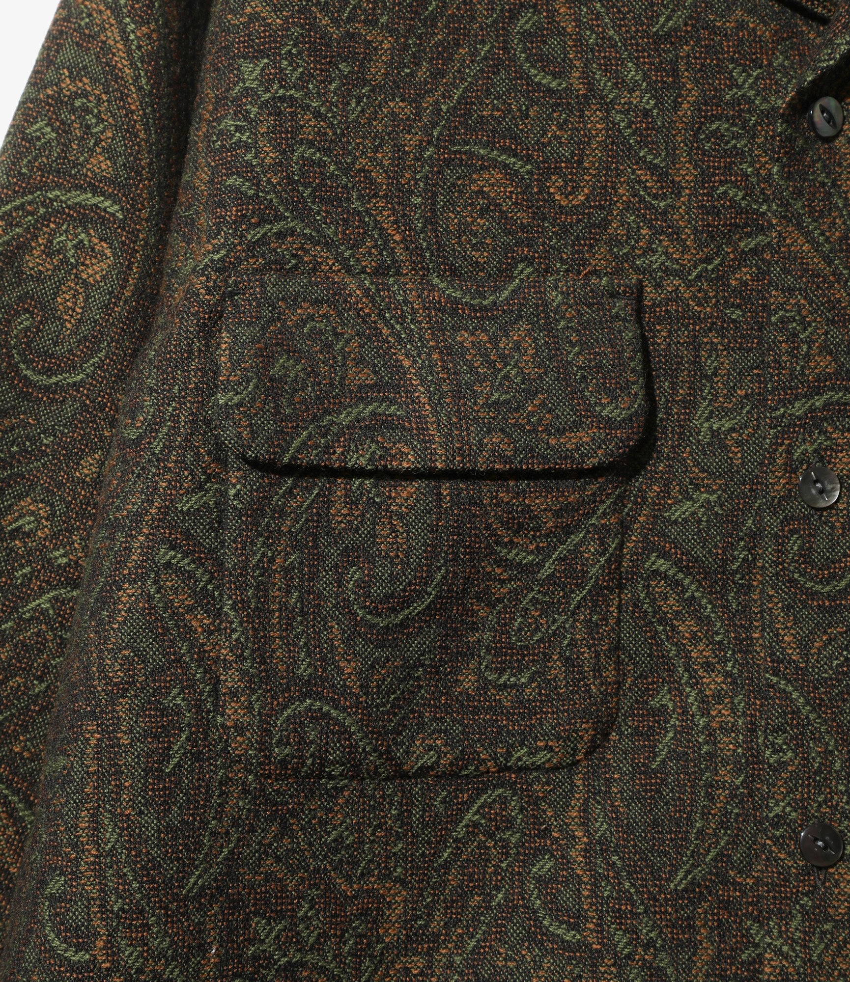 Classic Shirt – Green Paisley Jacquard Wool