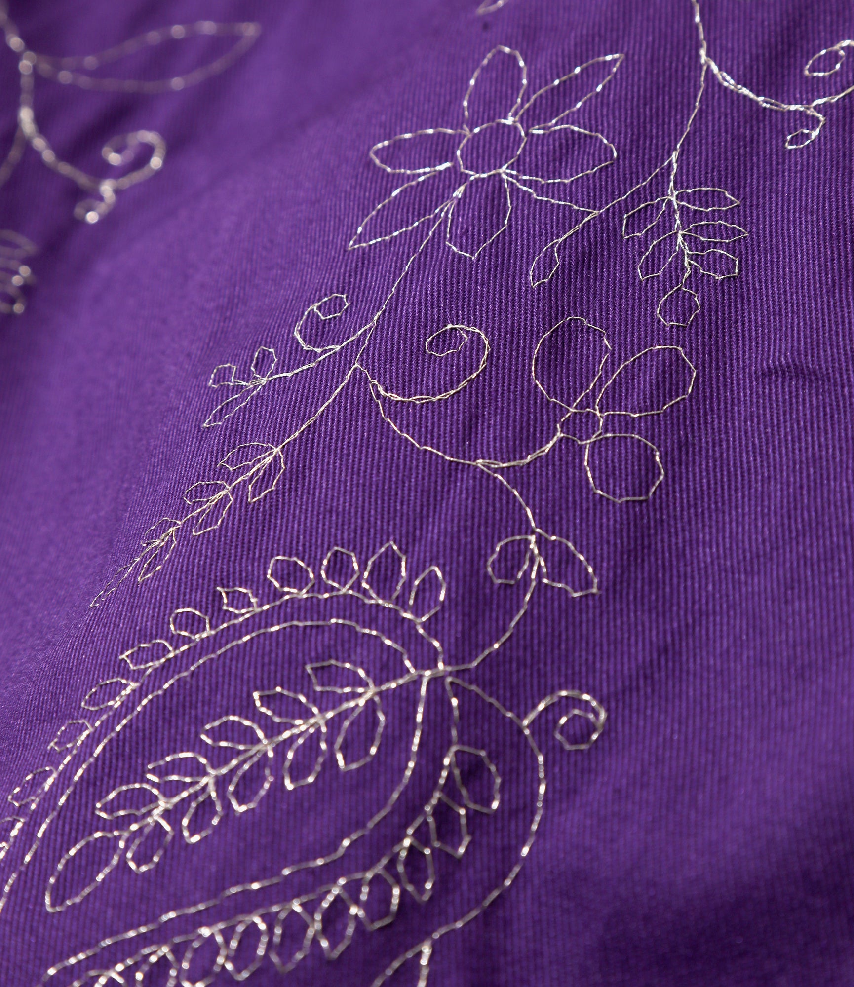 Coverall – Purple Embroidered Twill