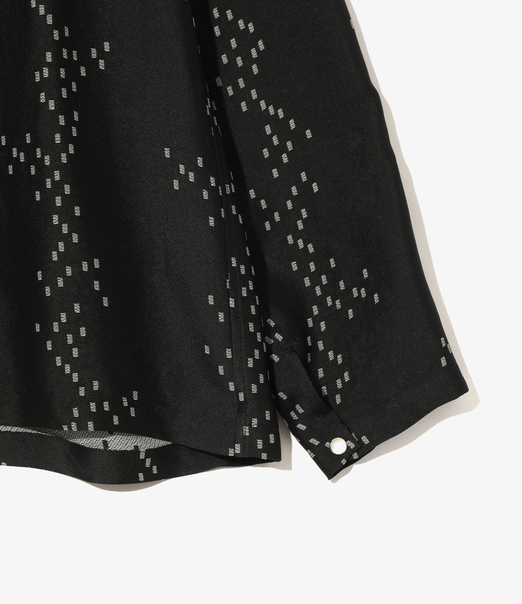 Cowboy One-Up Shirt – Black Square Dot Jacquard Rayon