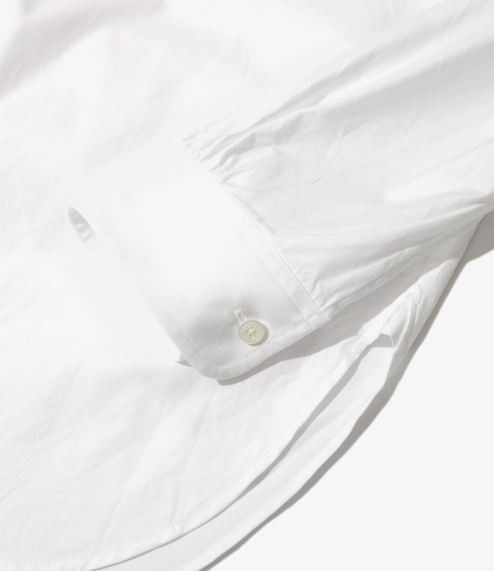 Double Round Collar EDW Shirt – Off White Broadcloth