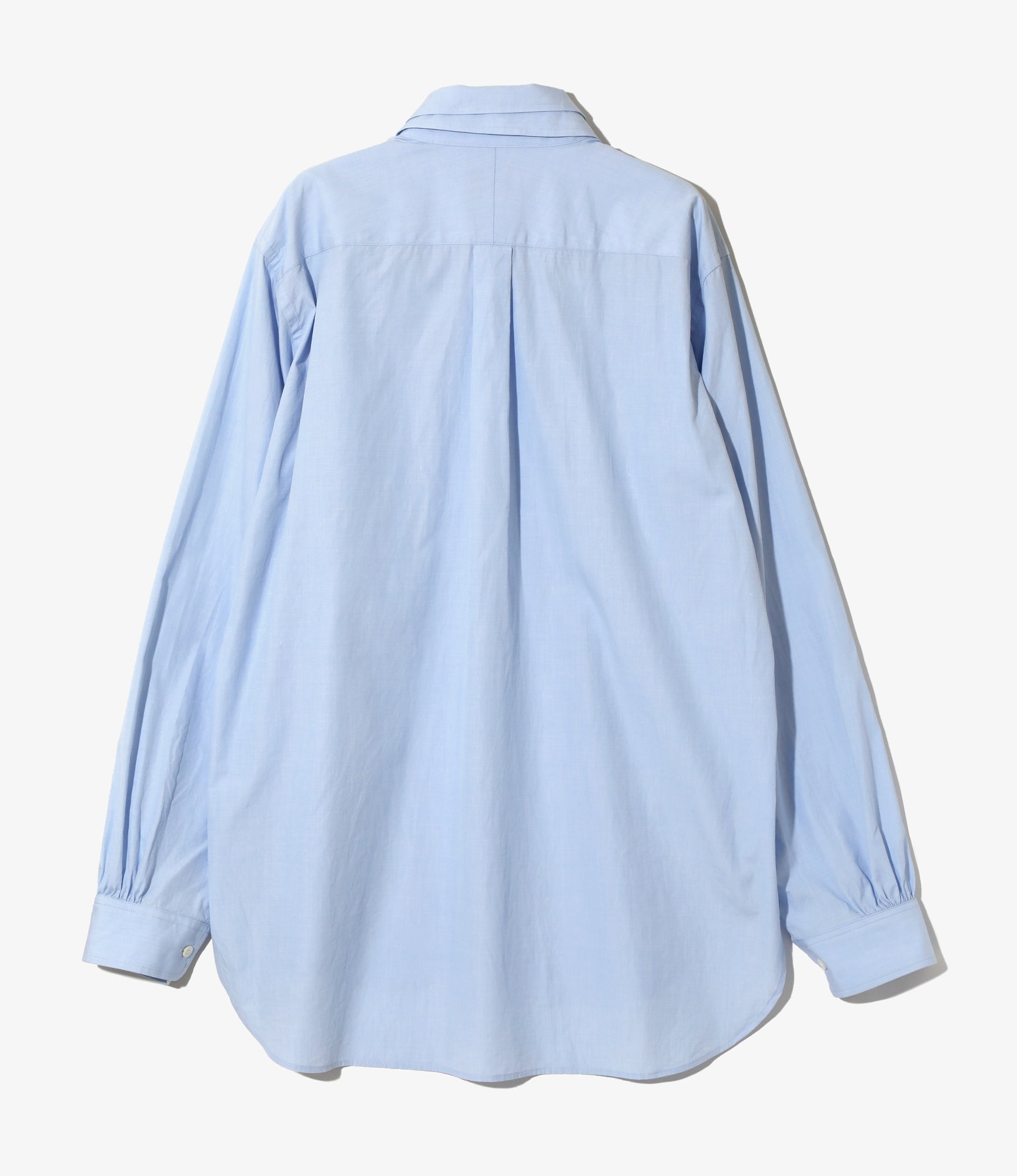 Double Round Collar EDW Shirt – Sax Blue Broadcloth