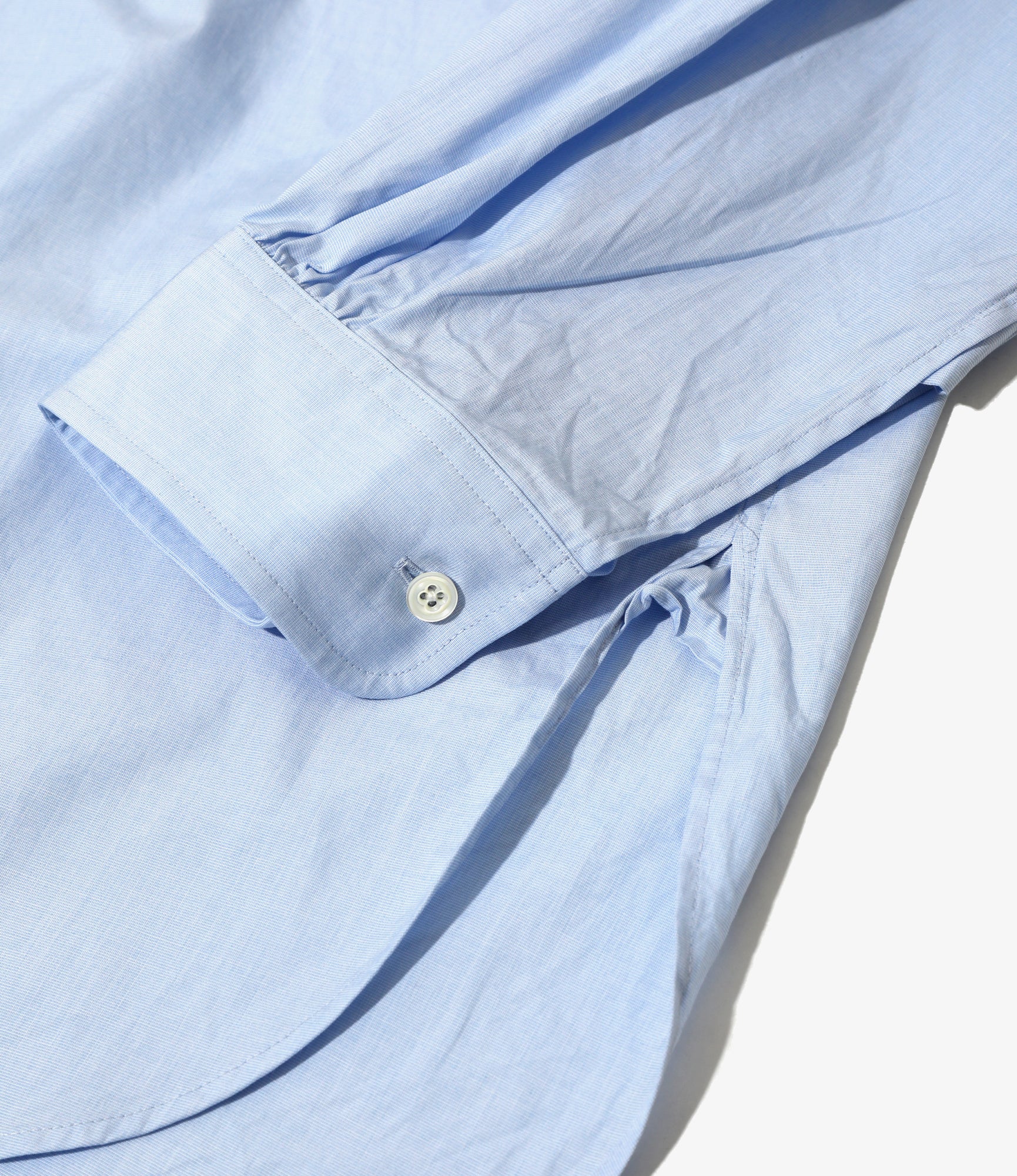 Double Round Collar EDW Shirt – Sax Blue Broadcloth