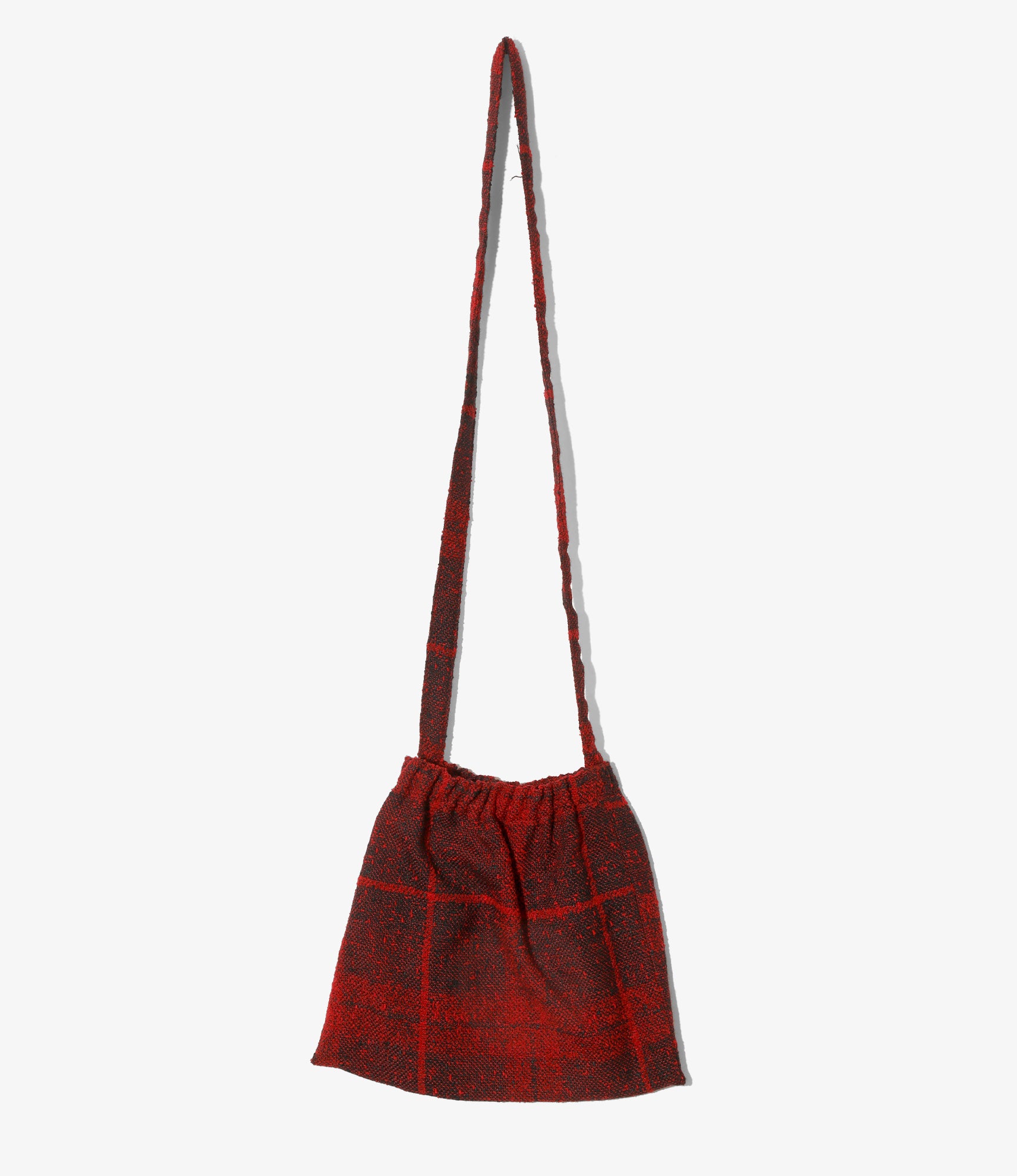 Elastic Pochette – Red Plaid Tweed