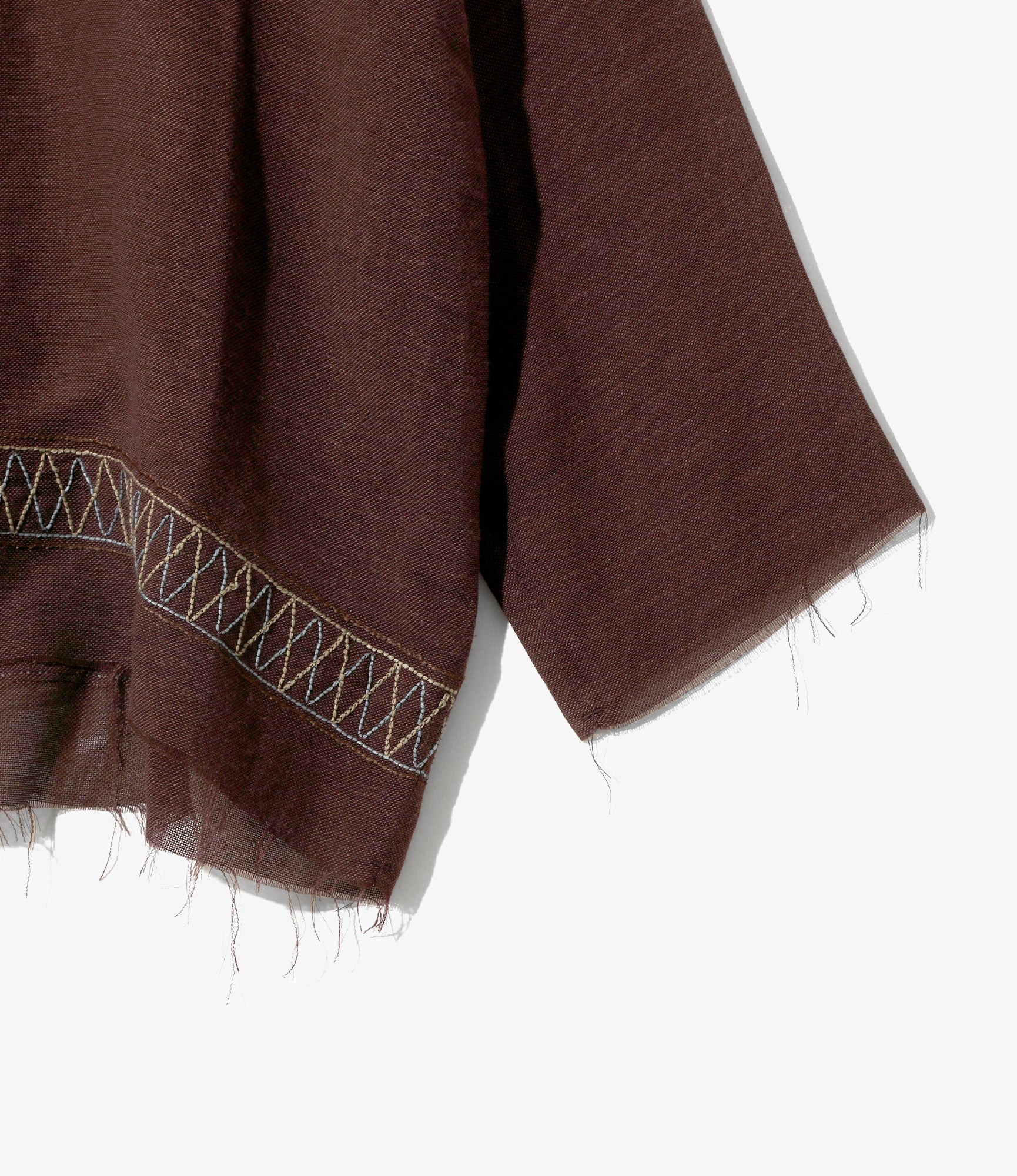 Embroidered Tunic – Burgundy Gauze
