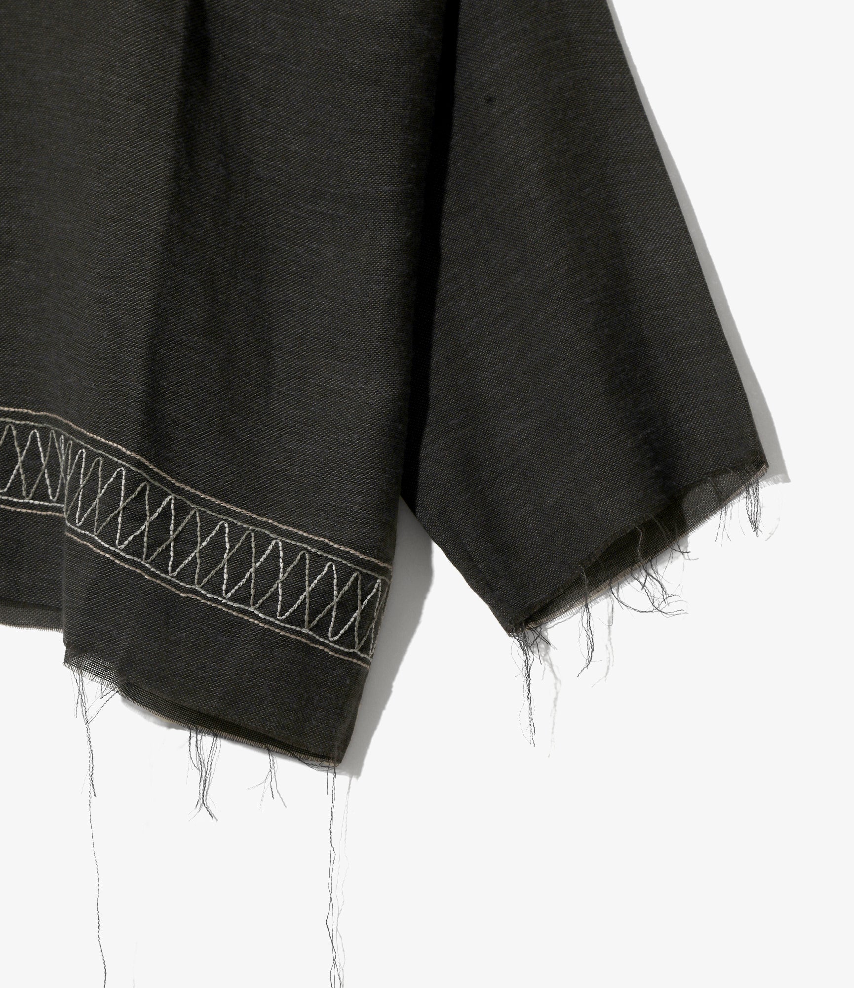 Embroidered Tunic – Charcoal Gauze