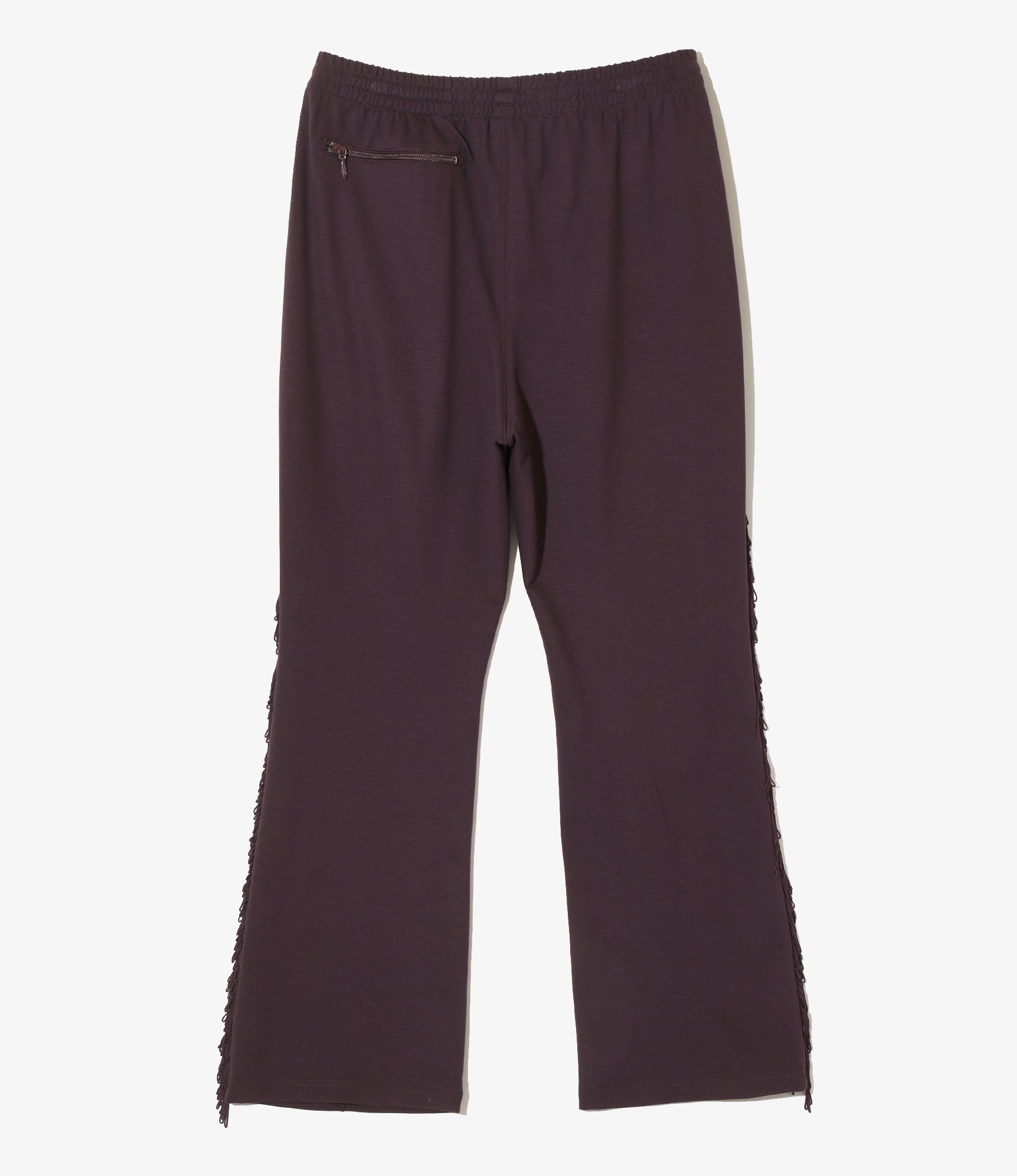 Fringe Boot-Cut Track Pant – Purple Rayon Jersey