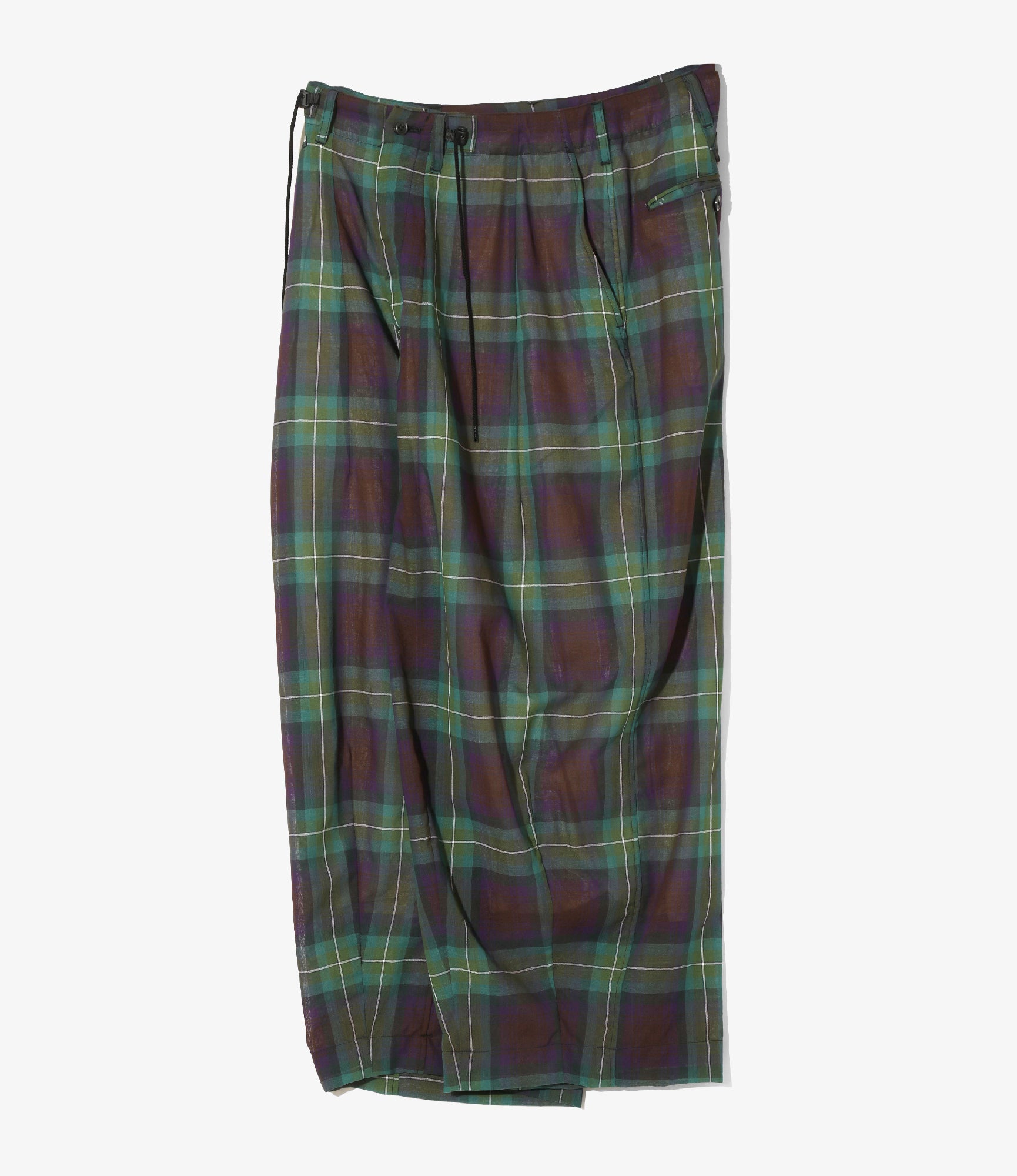 HD Military Pant – Green Plaid Boiled Wool Blend