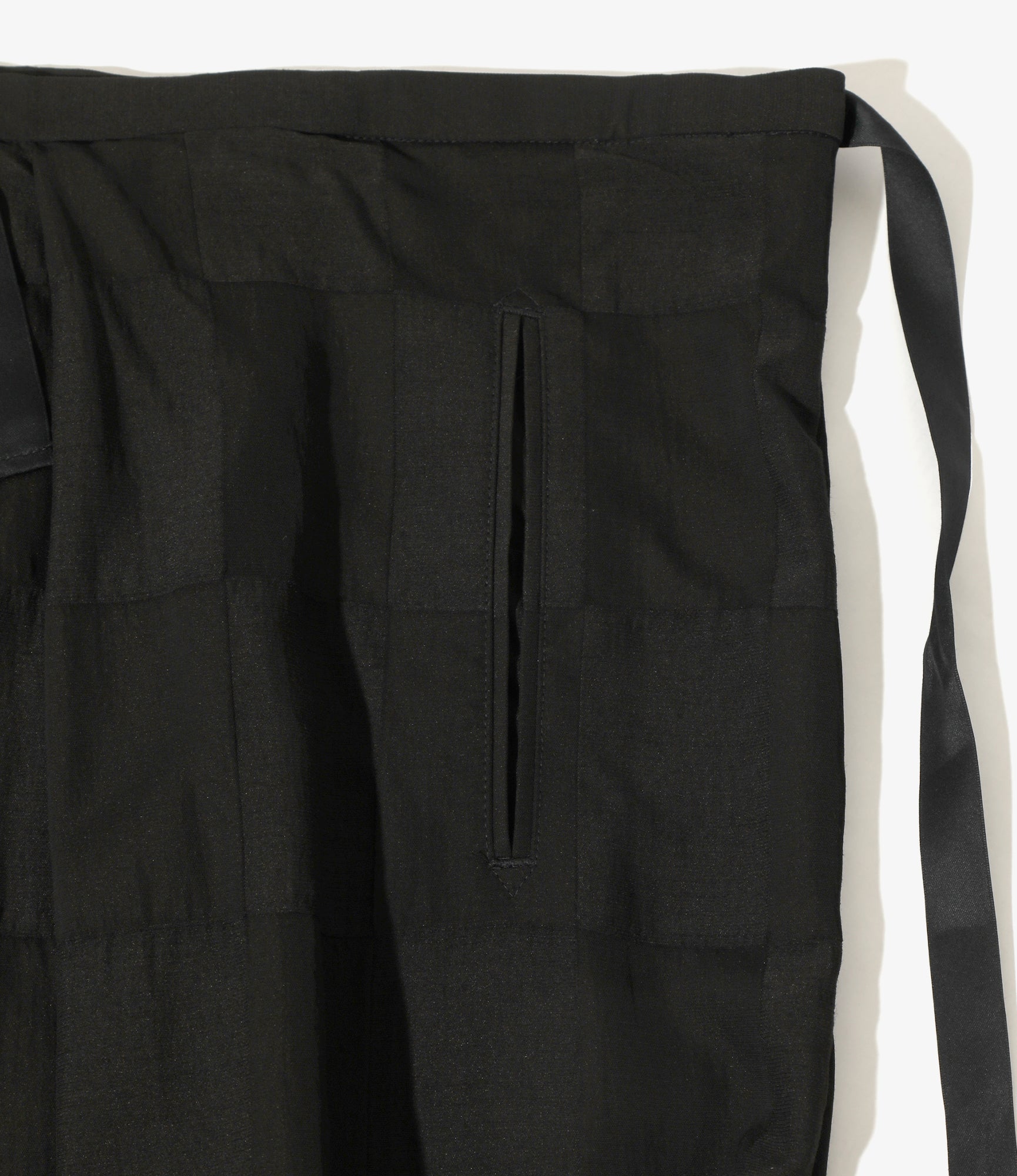 Hakama Pant – Black Block Jacquard Rayon Wool