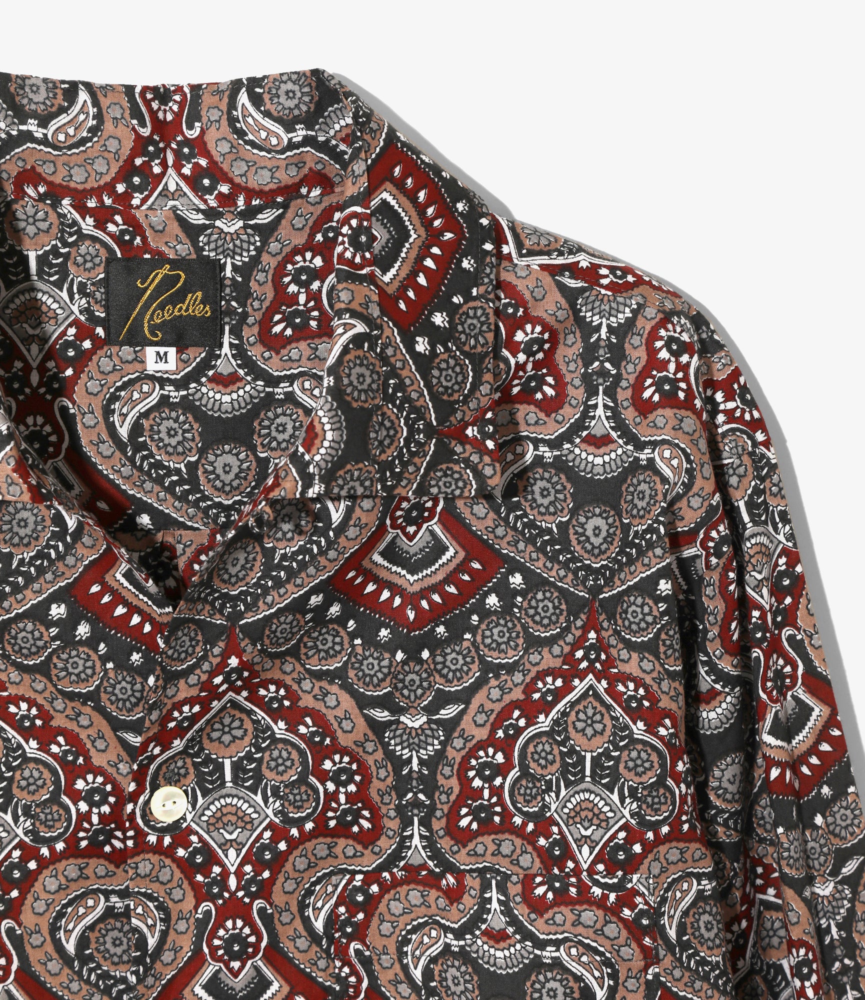 Italian Collar Shirt – Arabesque Printed Cotton Lawn