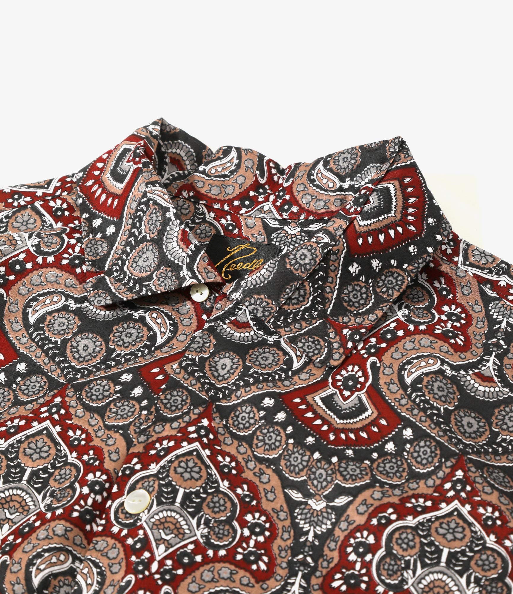 Italian Collar Shirt – Arabesque Printed Cotton Lawn