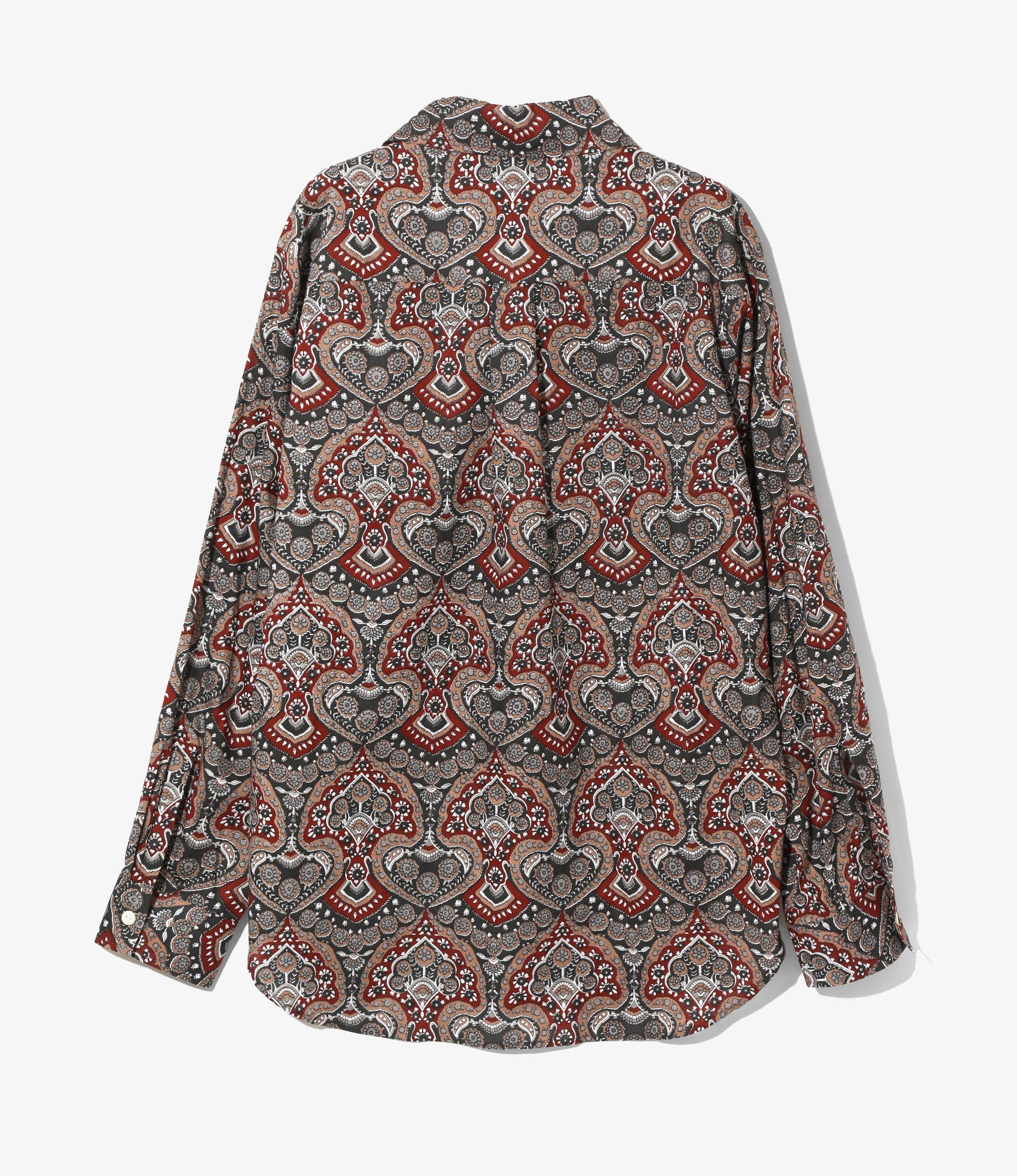 Italian Collar Shirt – Arabesque Printed Cotton Lawn