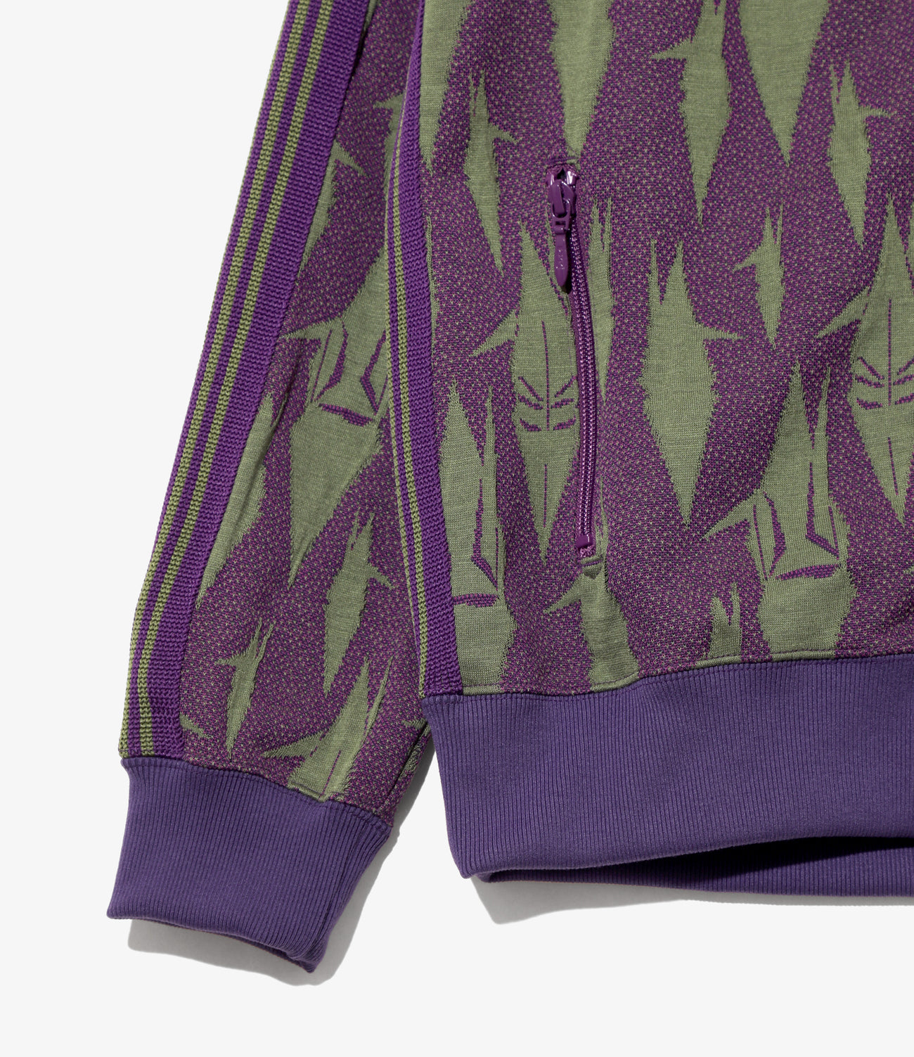 Rib Collar Track Jacket – Eggplant Origami Crane