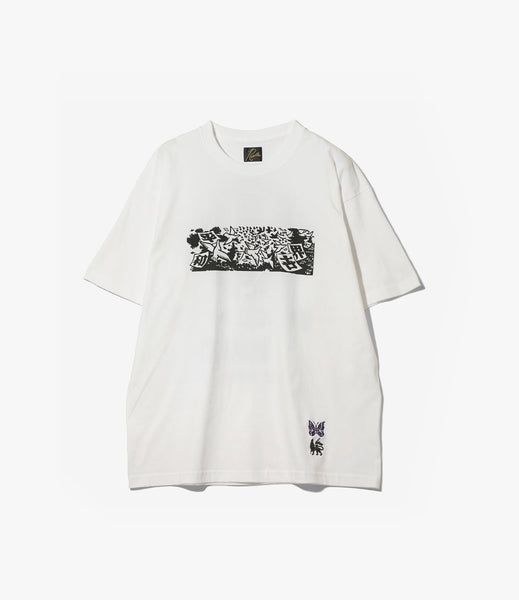BOWWOW Peaceプリント White 'Peace to World' T-Shirt | Needles × Kenji Suzuki