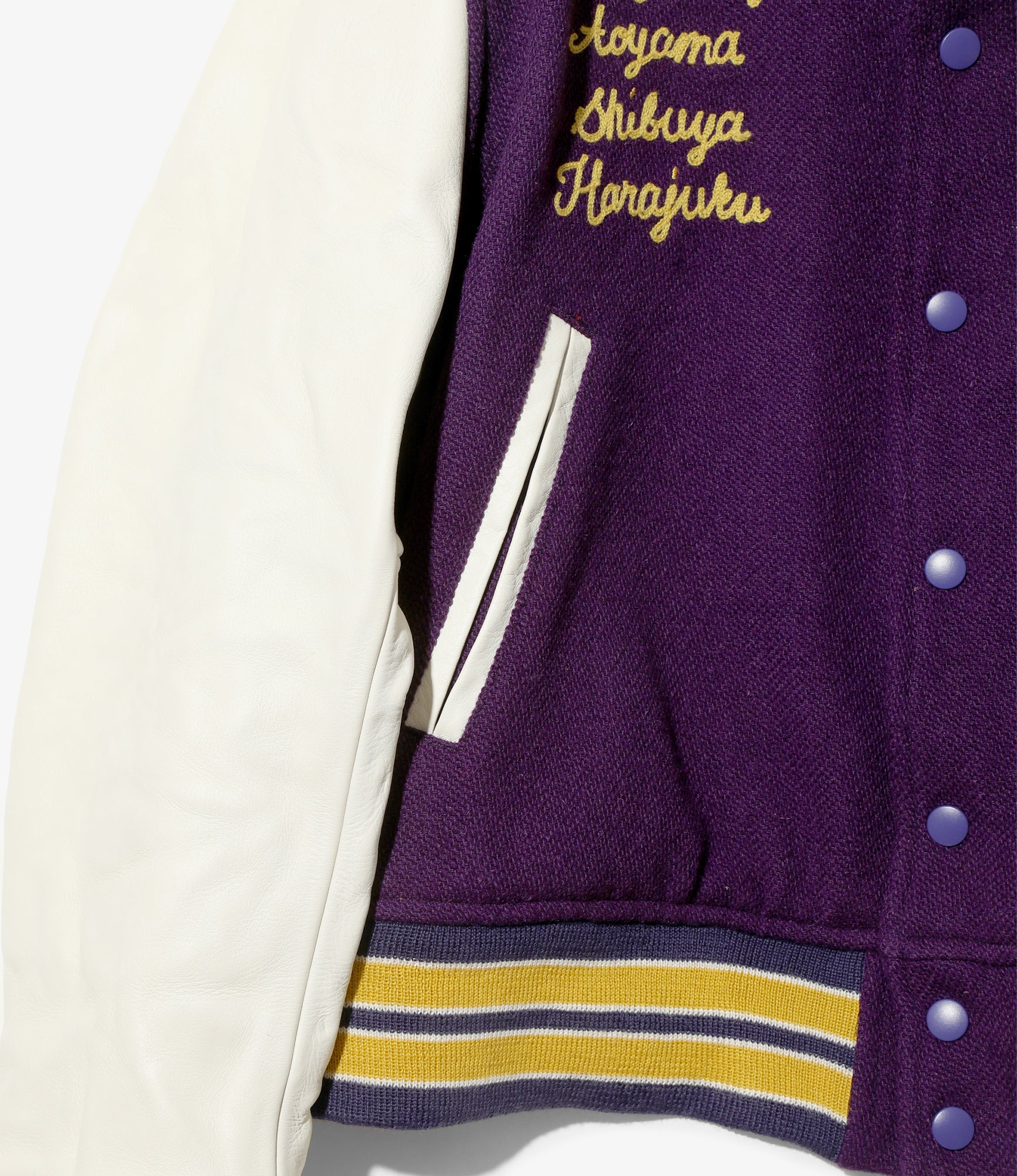 Letter Jacket – Purple Melton Wool