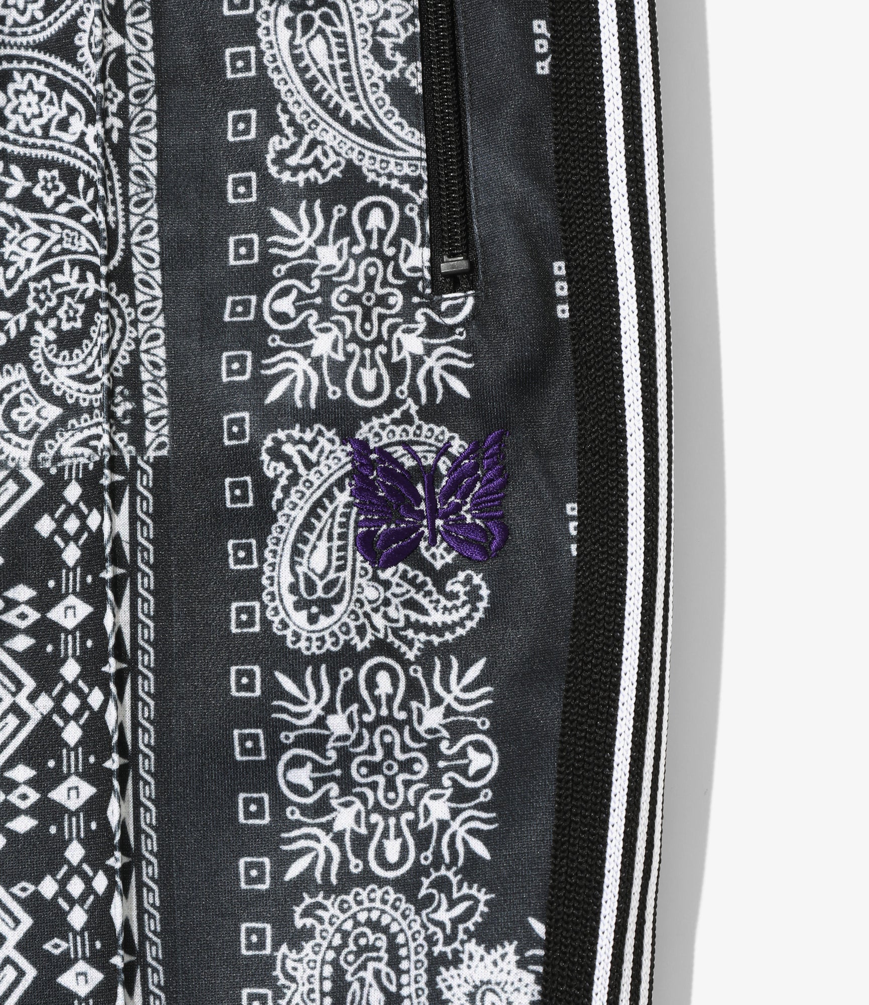 Boot-Cut Track Pant – Black Bandana Print