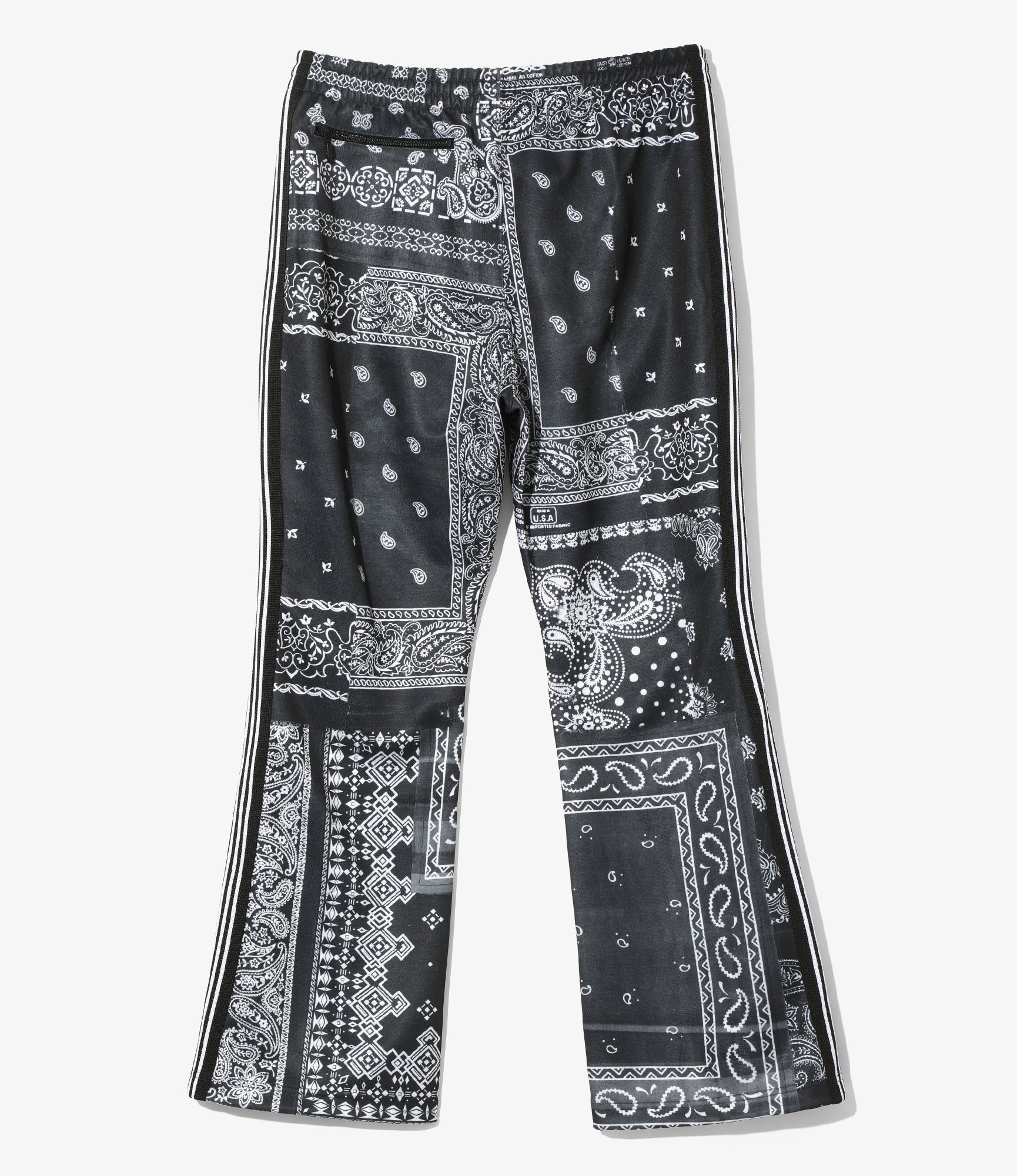 Boot-Cut Track Pant – Black Bandana Print