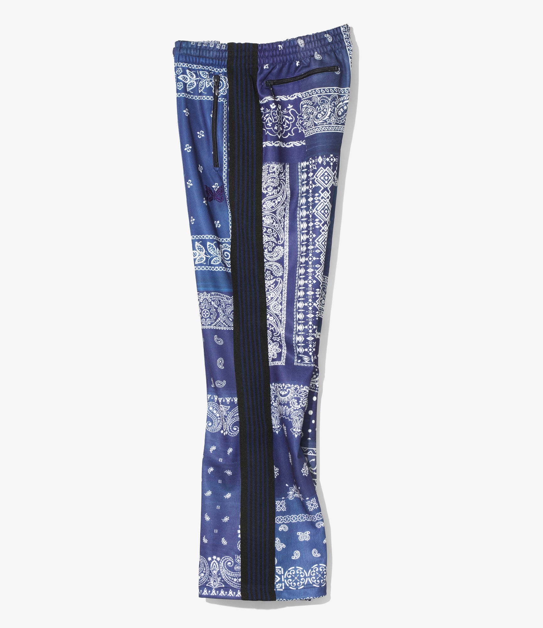 Boot-Cut Track Pant – Navy Bandana Print