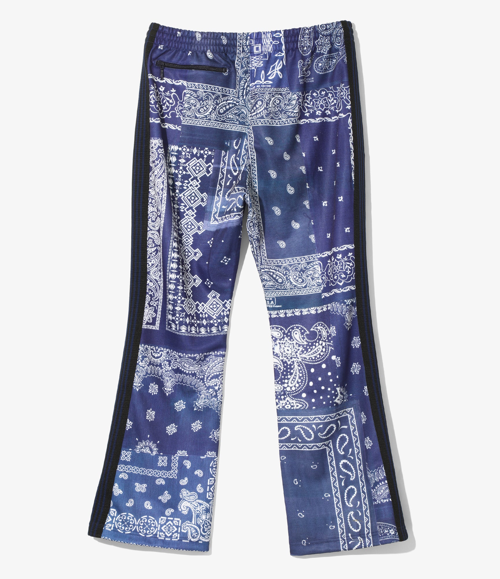 Boot-Cut Track Pant – Navy Bandana Print