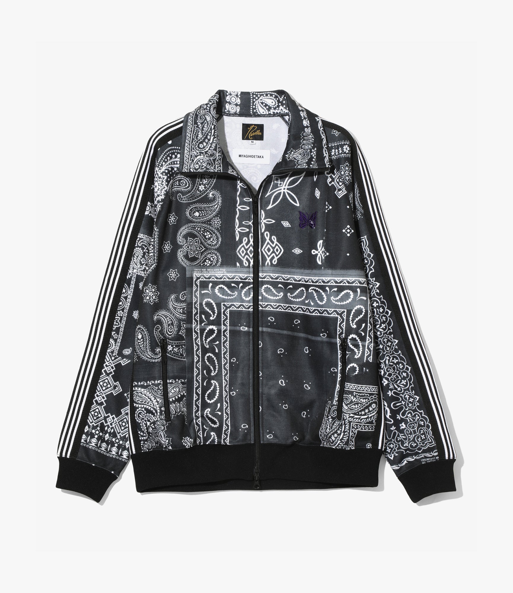 Track Jacket – Black Bandana Print