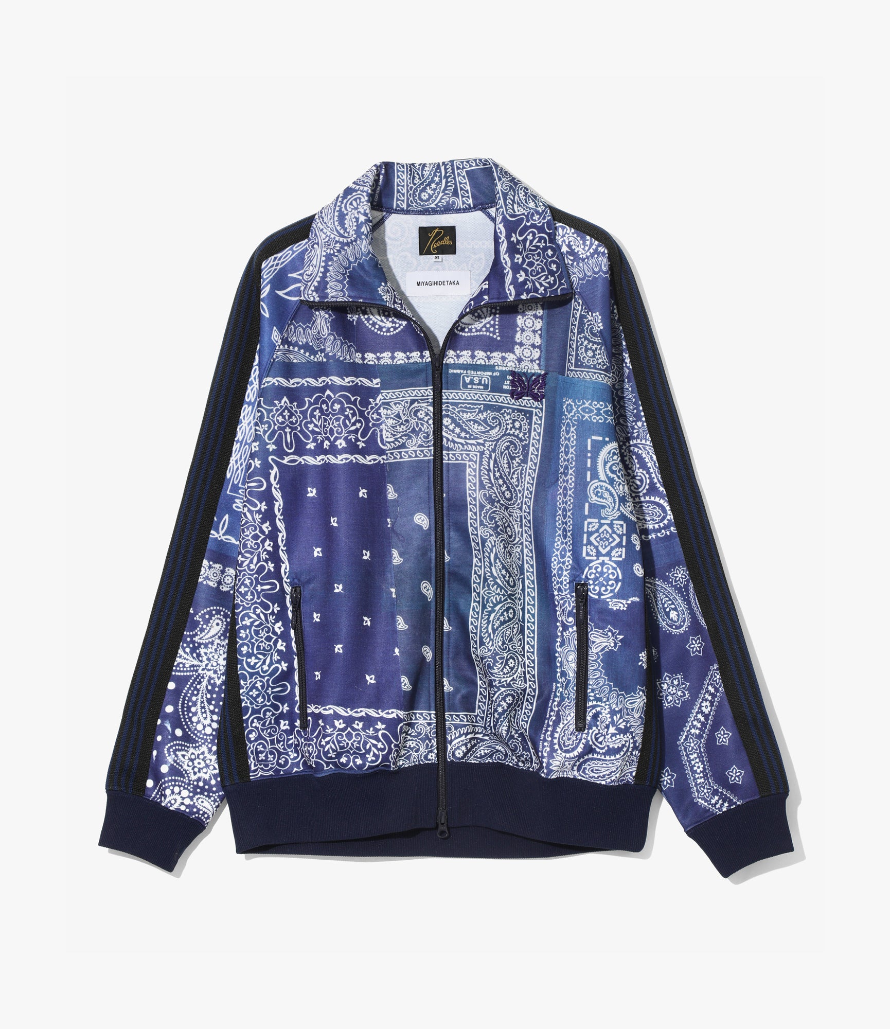 Track Jacket – Navy Bandana Print