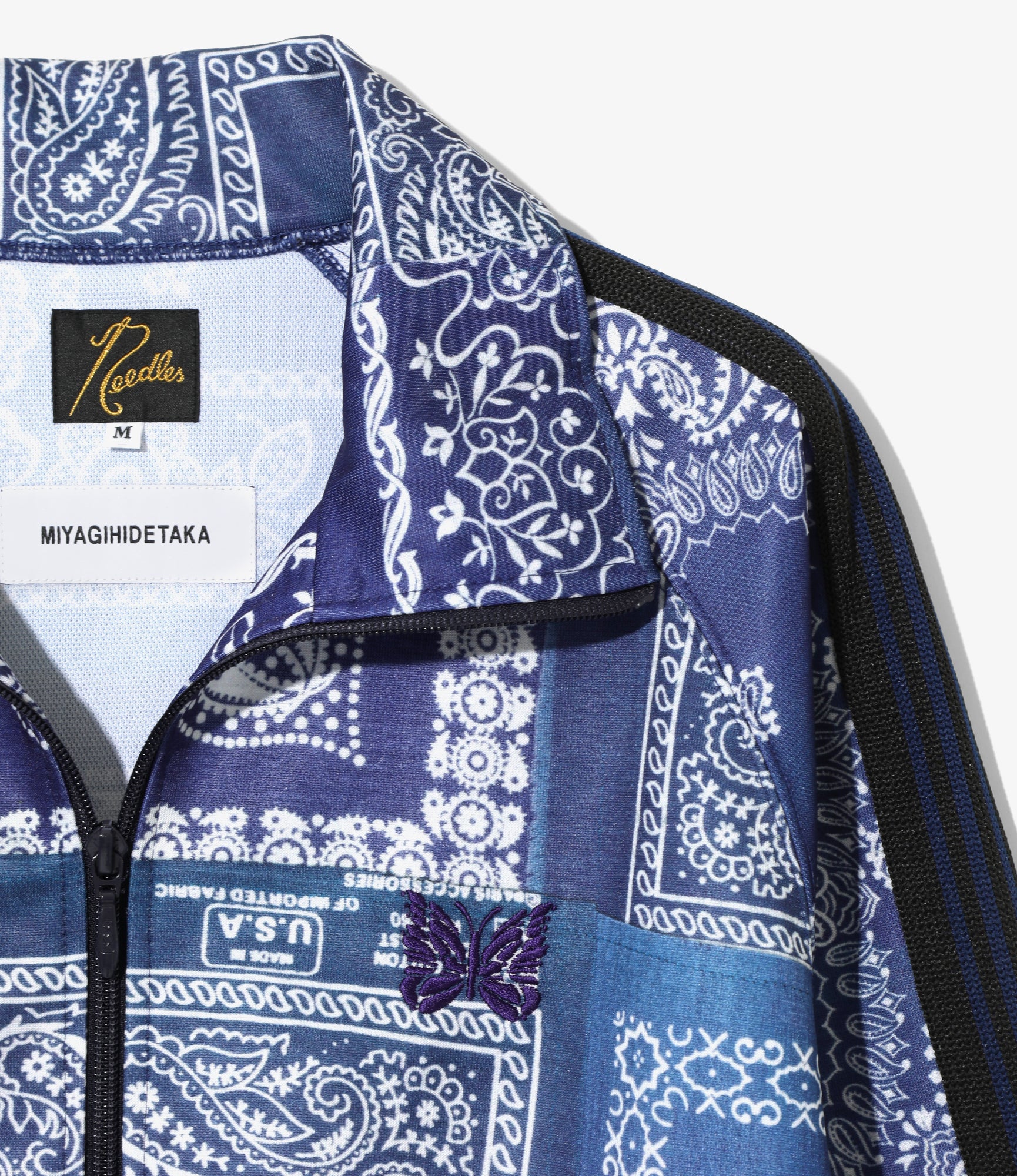 Track Jacket – Navy Bandana Print