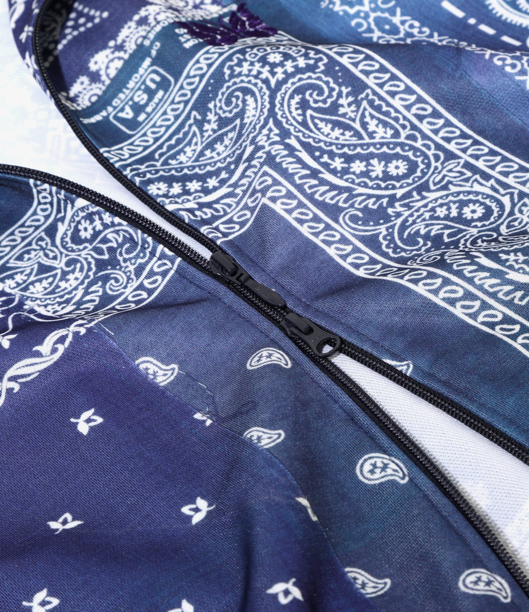 Track Jacket – Navy Bandana Print